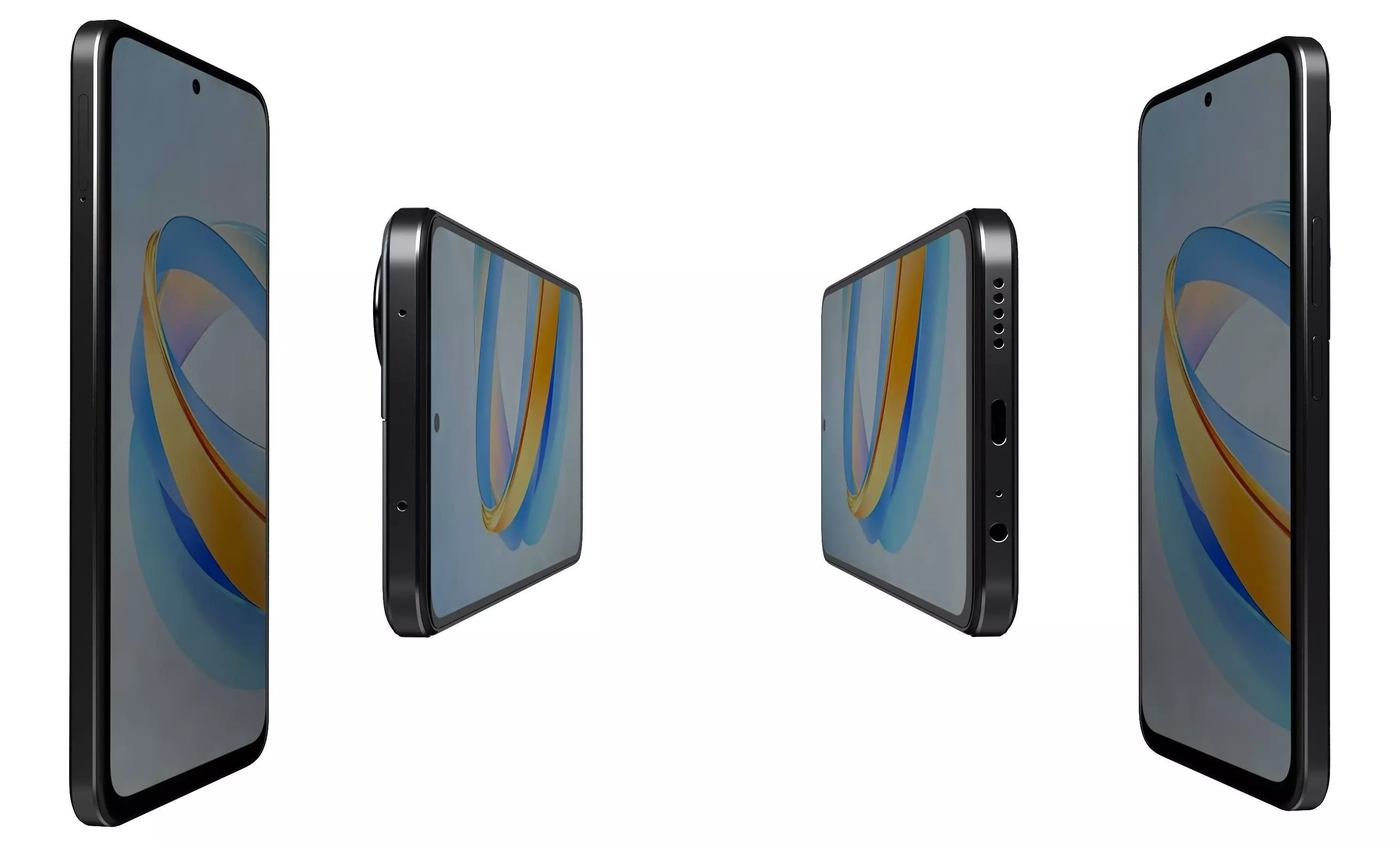 Honor X7B 5G Black High Poly 3D model_2