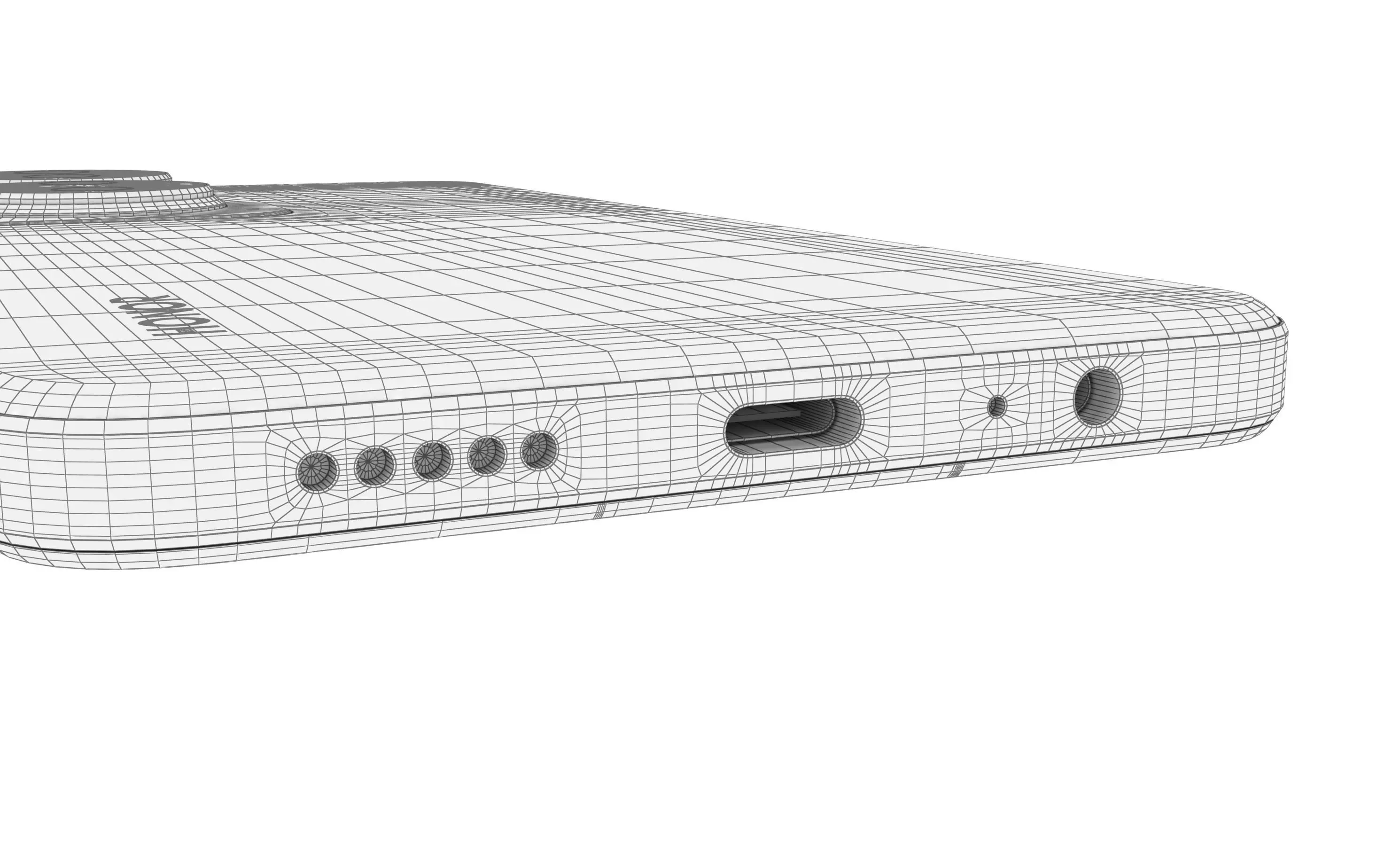 Honor X7B 5G Black High Poly 3D model_24