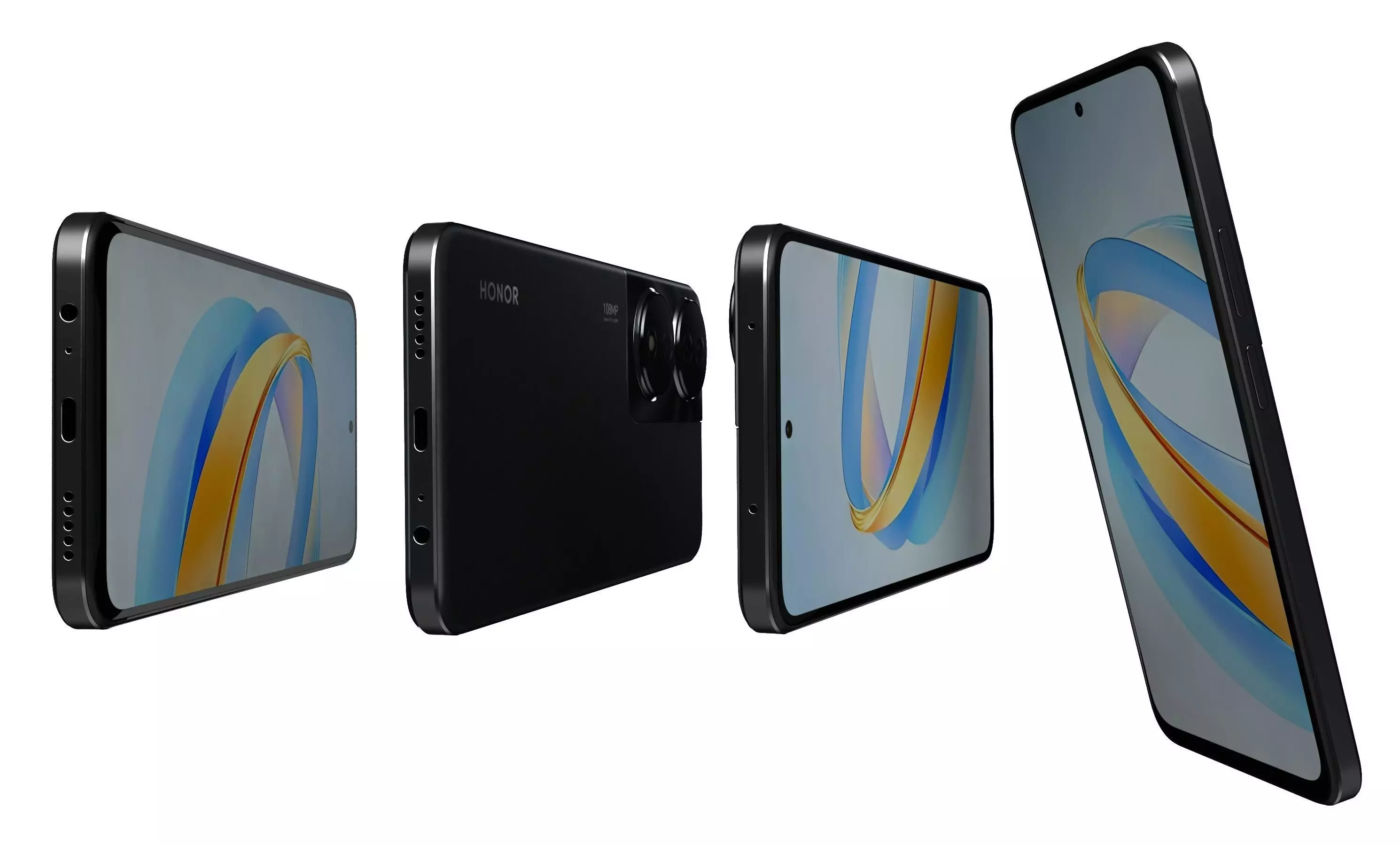 Honor X7B 5G Black High Poly 3D model_6