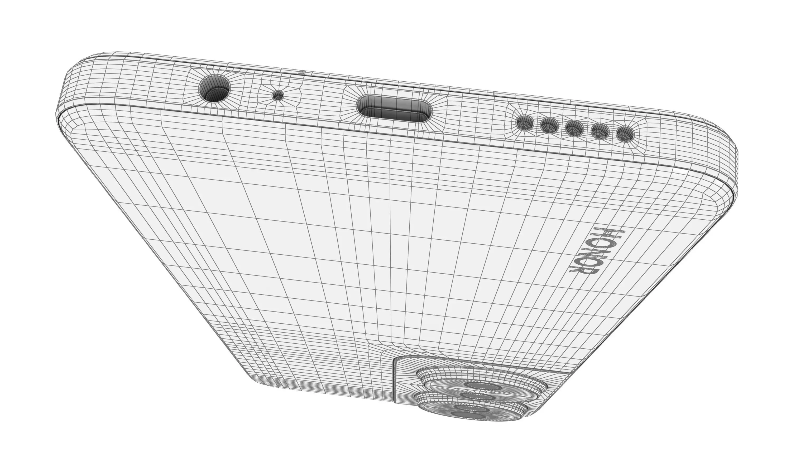 Honor X7B 5G Black High Poly 3D model_16