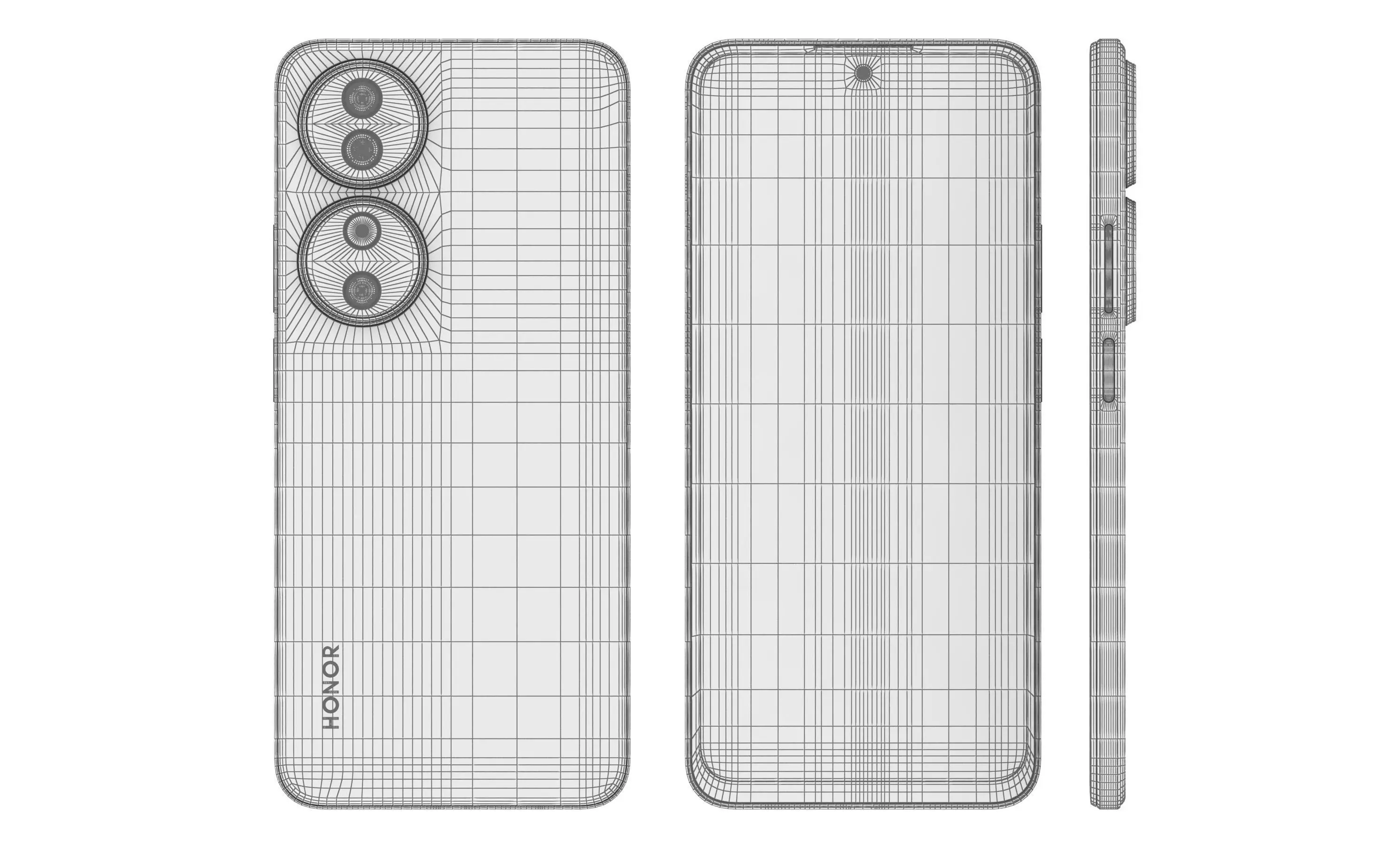 Honor X7b All Colors High Poly  3D model_46