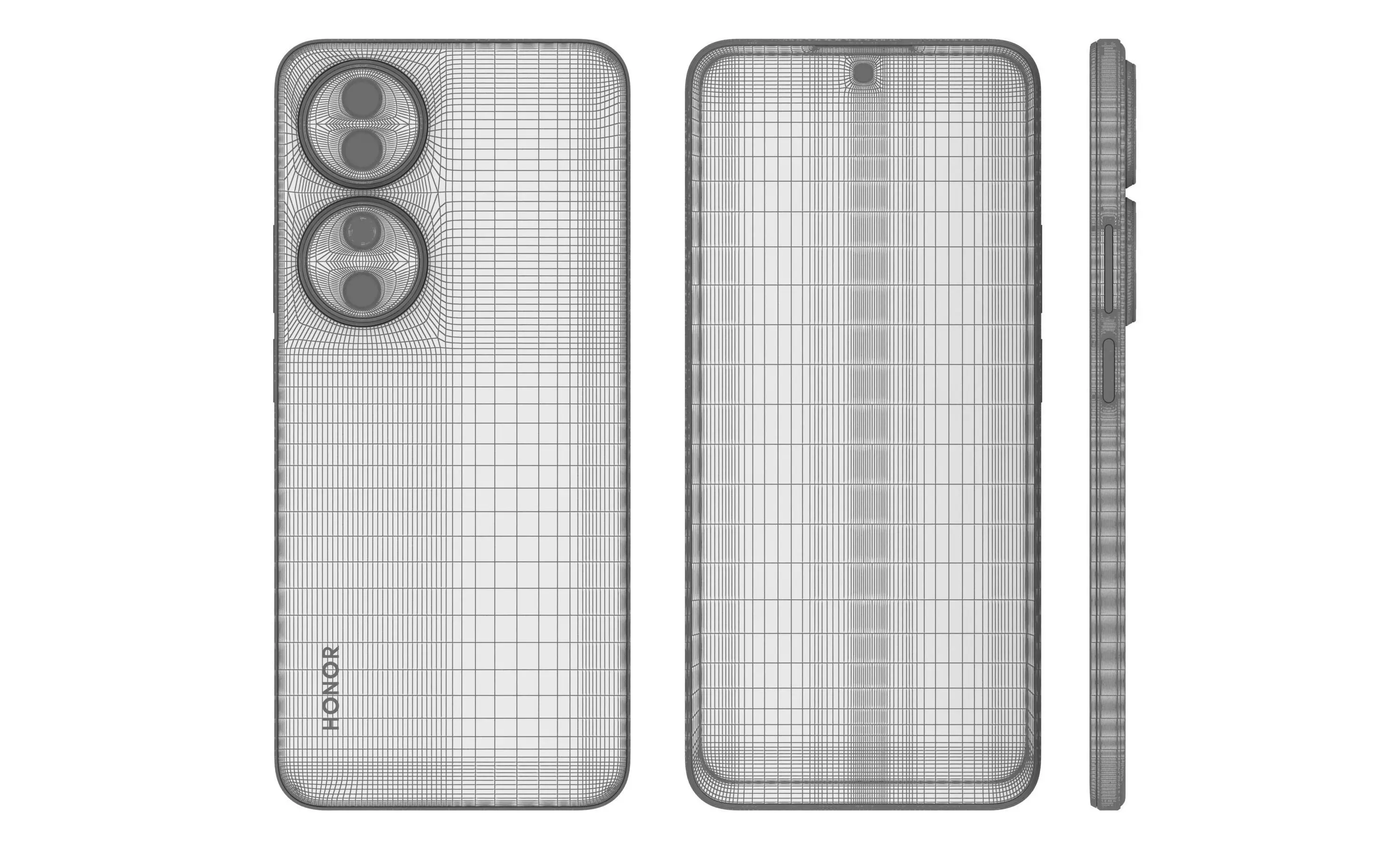 Honor X7b Blue High Poly 3D model_12