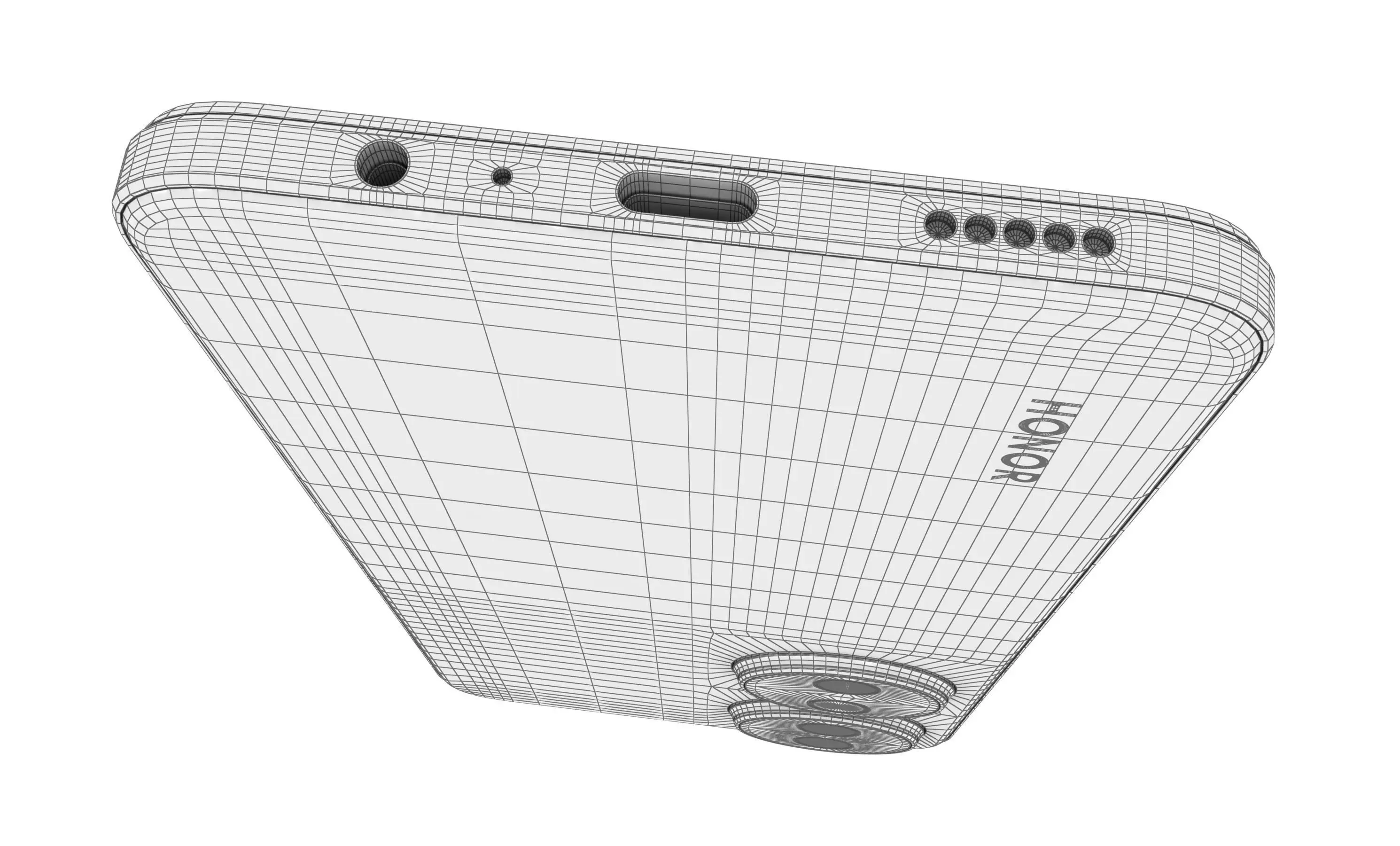 Honor X7b Blue High Poly 3D model_13