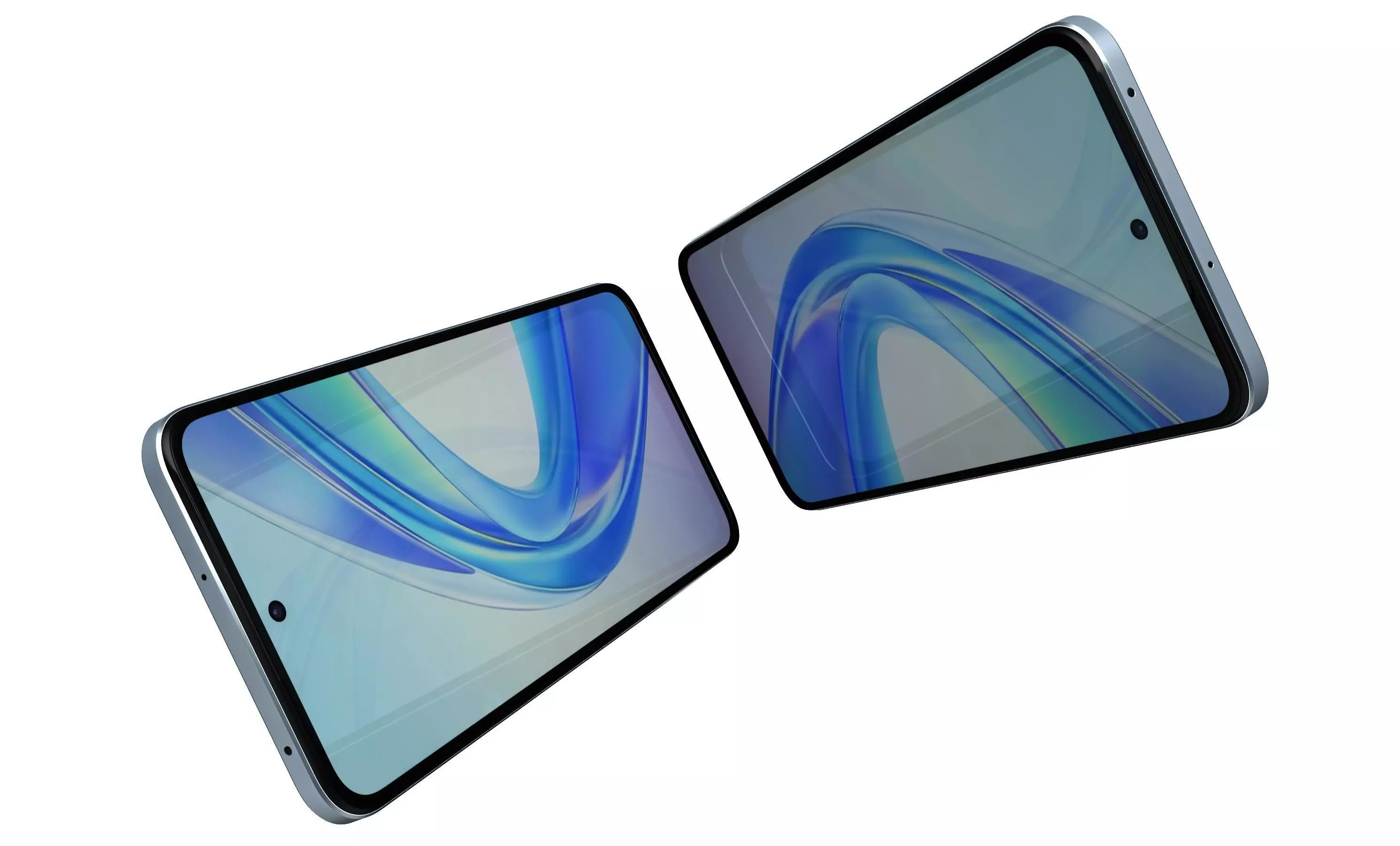 Honor X7b Blue High Poly 3D model_3