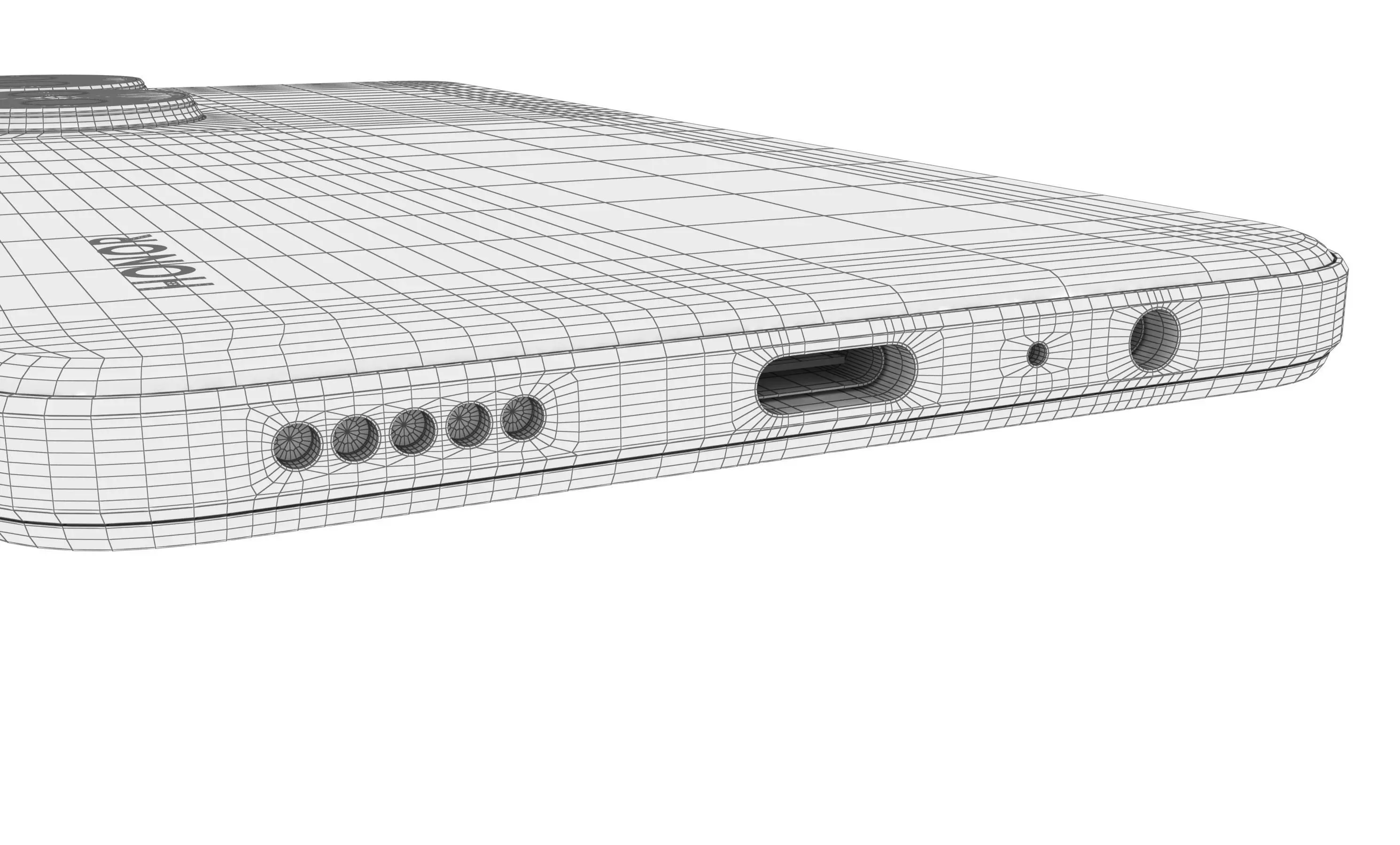 Honor X7b Blue High Poly 3D model_22