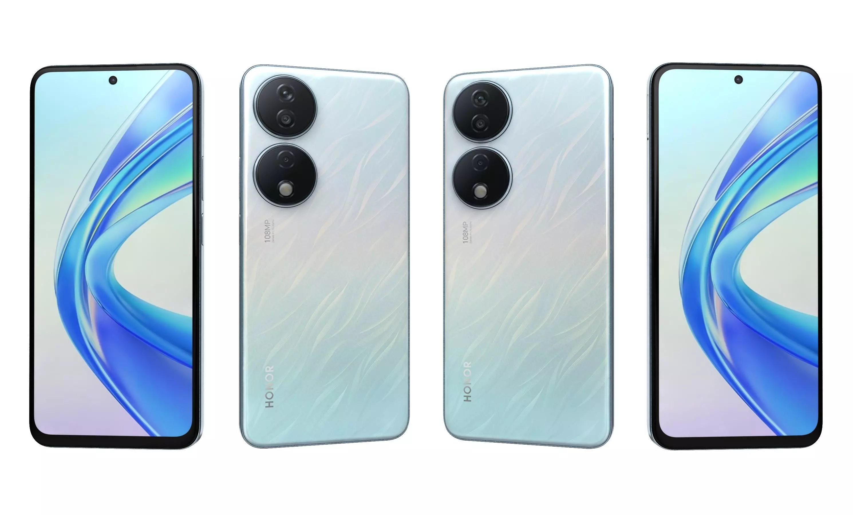 Honor X7b Blue High Poly 3D model_10