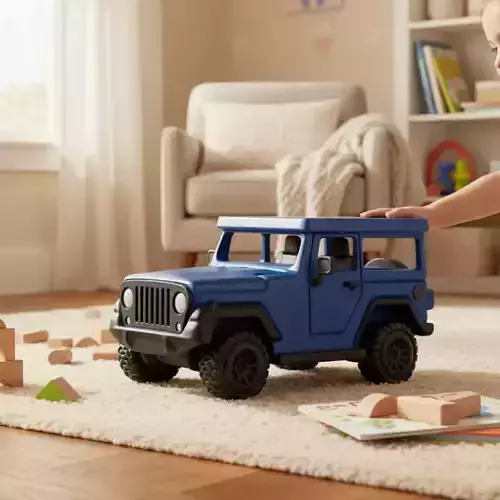 blue jeep wrangler 3D print model