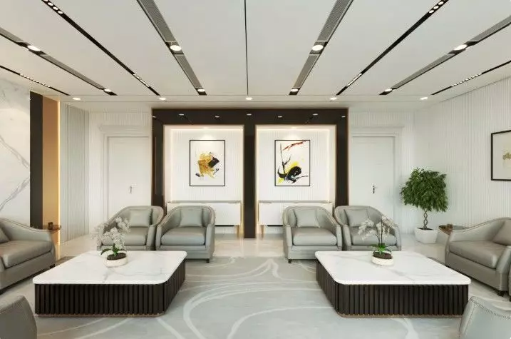 Office Room Interior Model 3D model_1