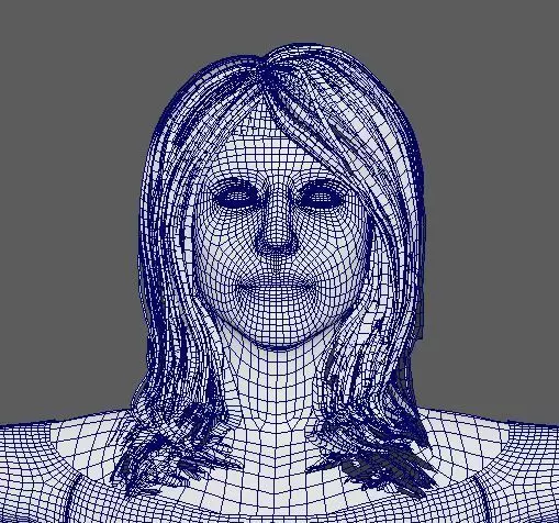 Fashionable Female Character Low-poly 3D model_16