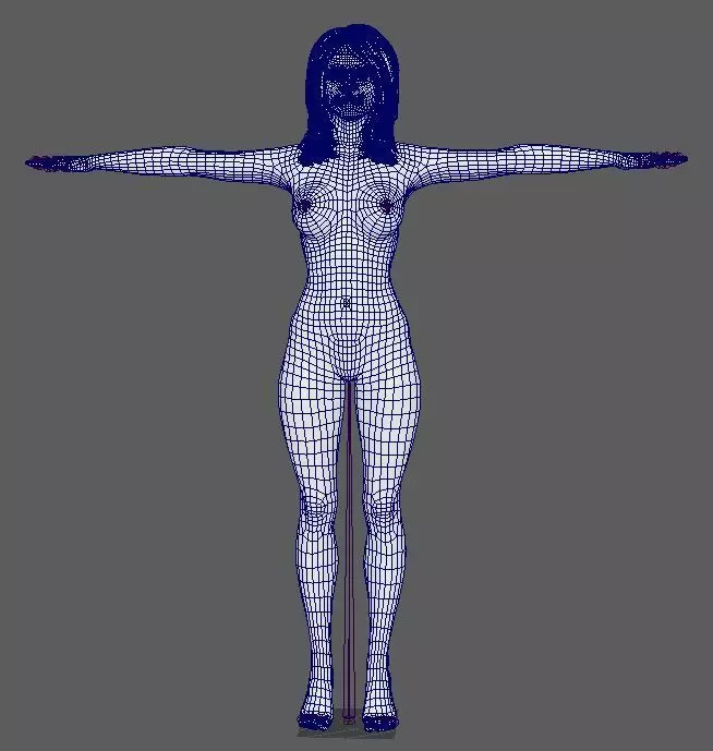 Fashionable Female Character Low-poly 3D model_20