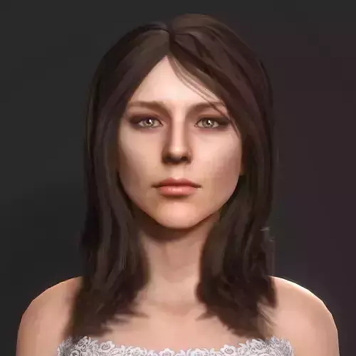 Fashionable Female Character Low-poly 3D model Fashionable Female Character Low-poly 3D model