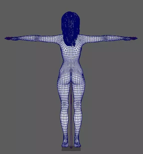 Fashionable Female Character Low-poly 3D model_19