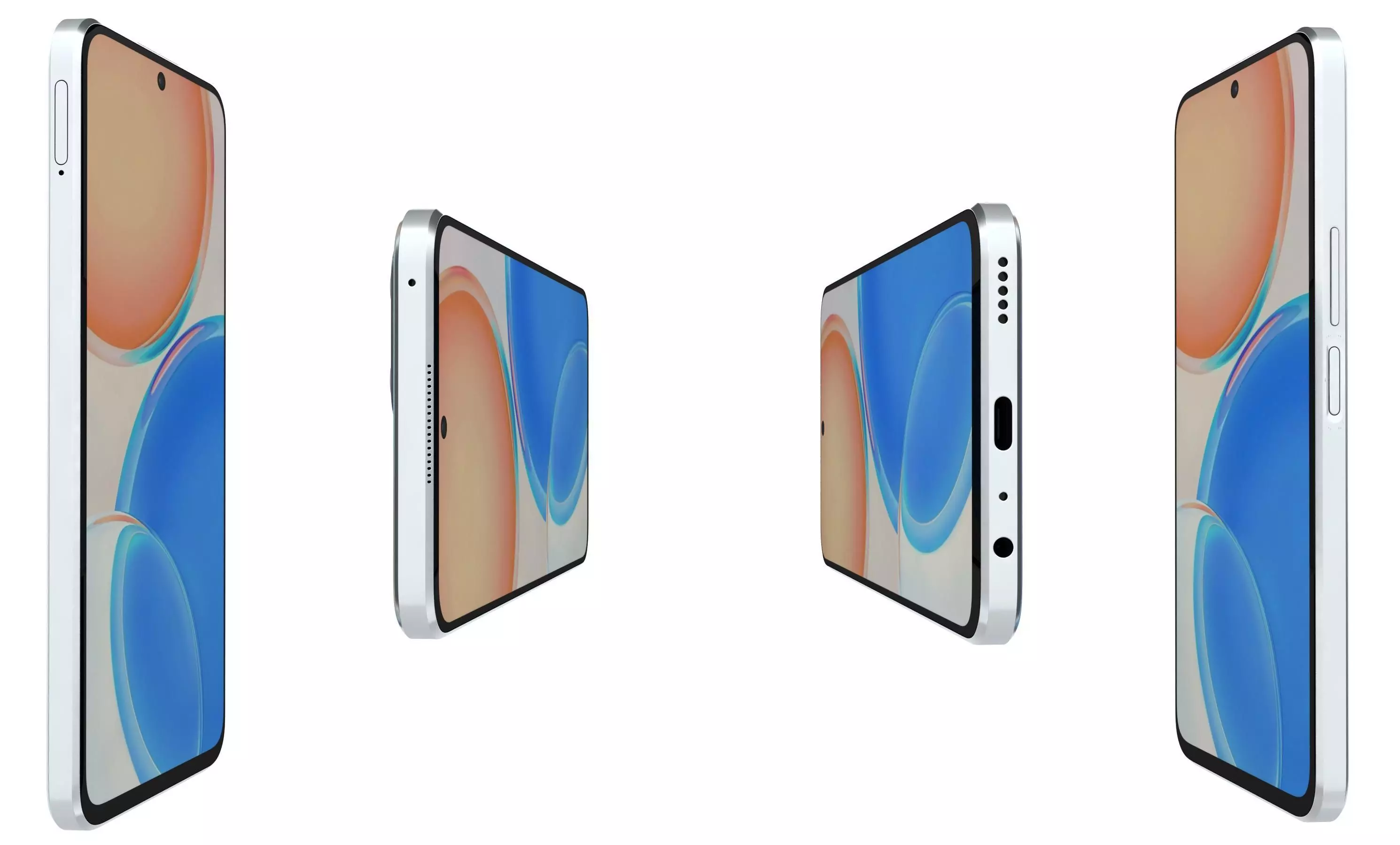 Honor X8 White High Poly 3D model_2