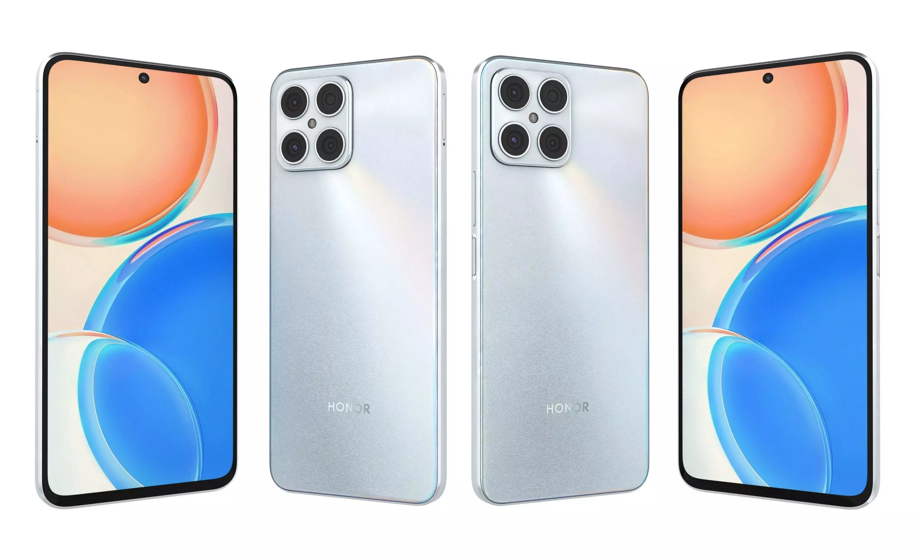 Honor X8 White High Poly 3D model_11