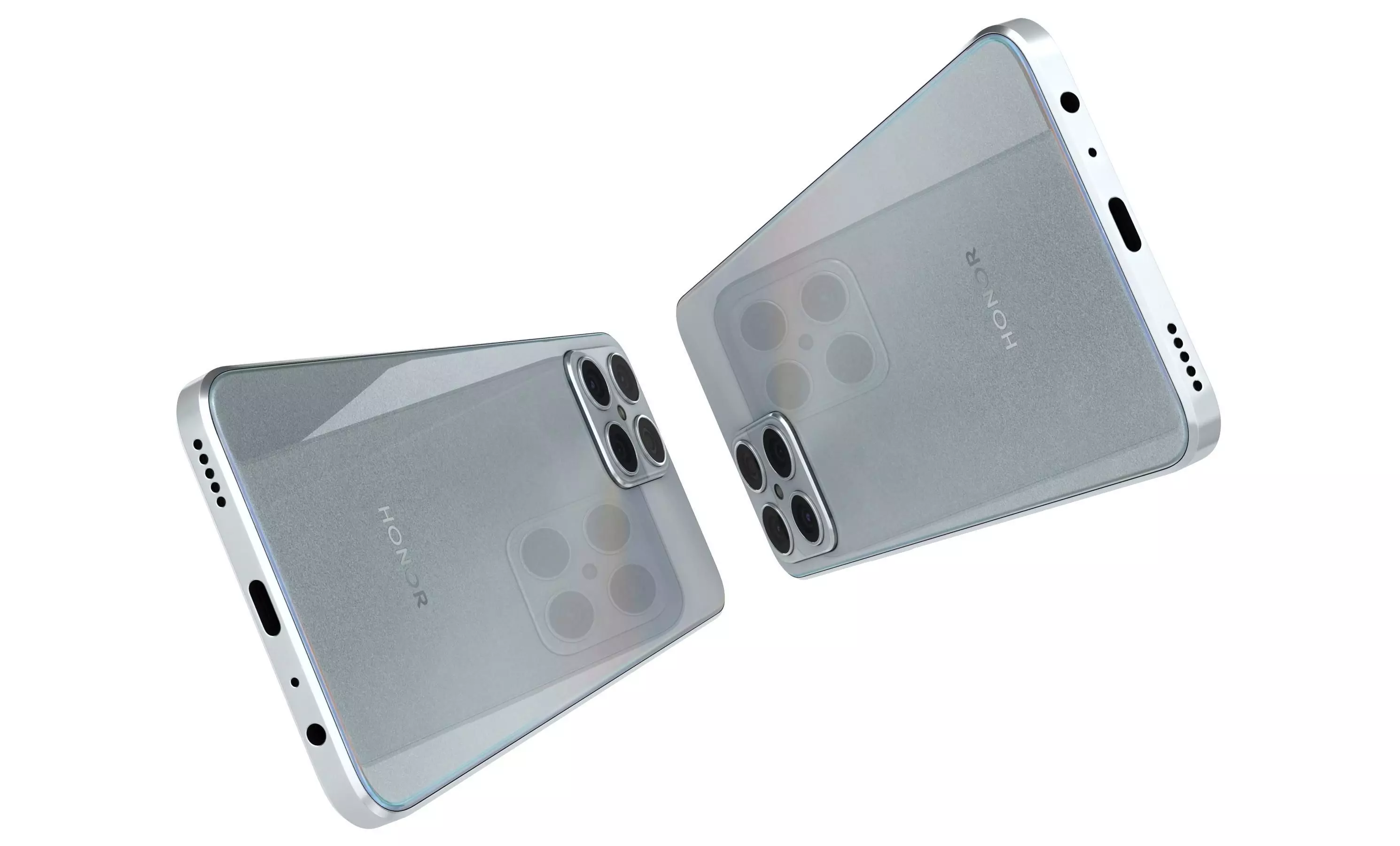 Honor X8 White High Poly 3D model_4