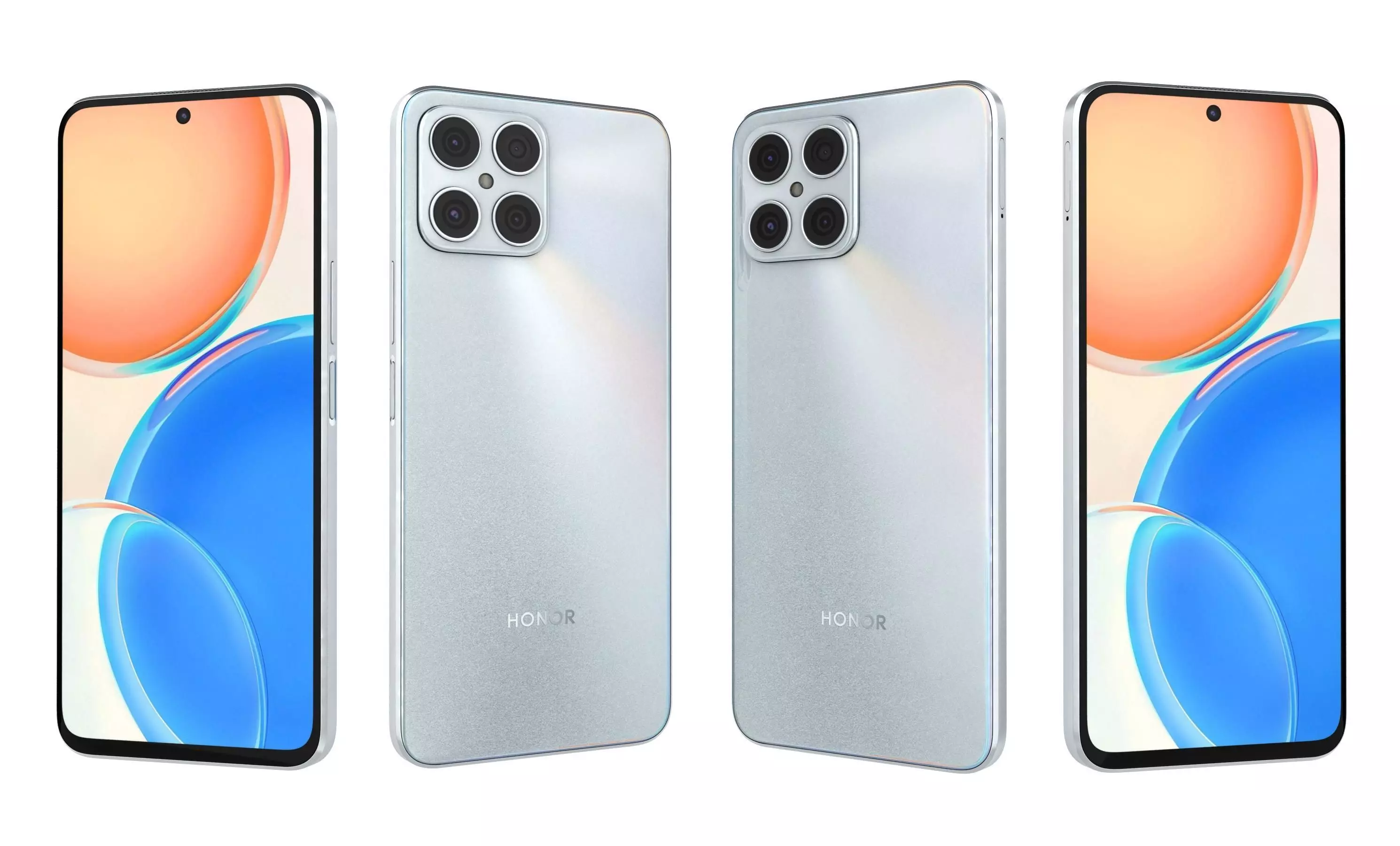 Honor X8 White High Poly 3D model_13