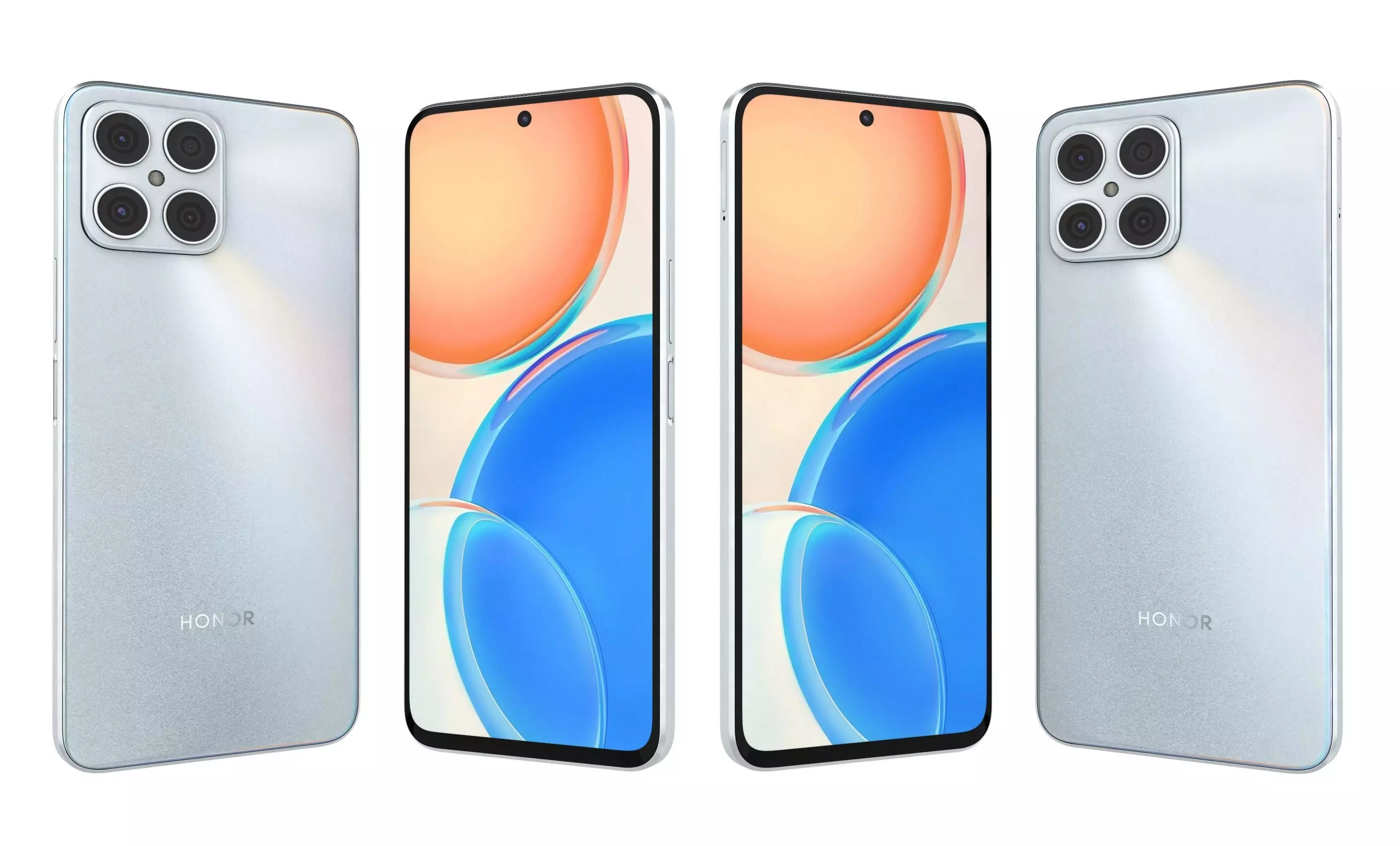 Honor X8 White High Poly 3D model_0