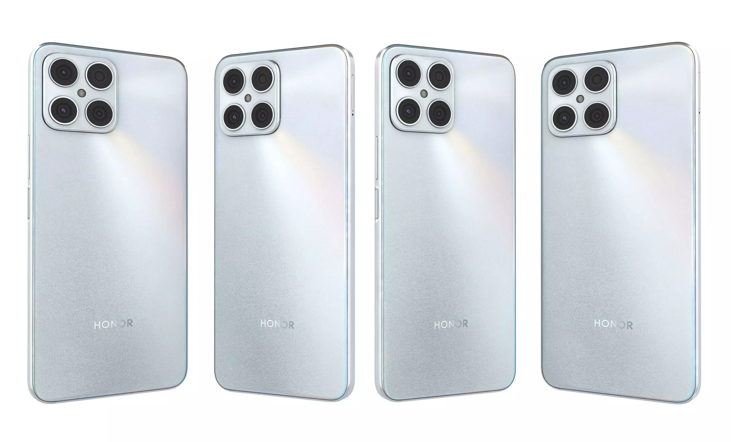 Honor X8 White High Poly 3D model_12