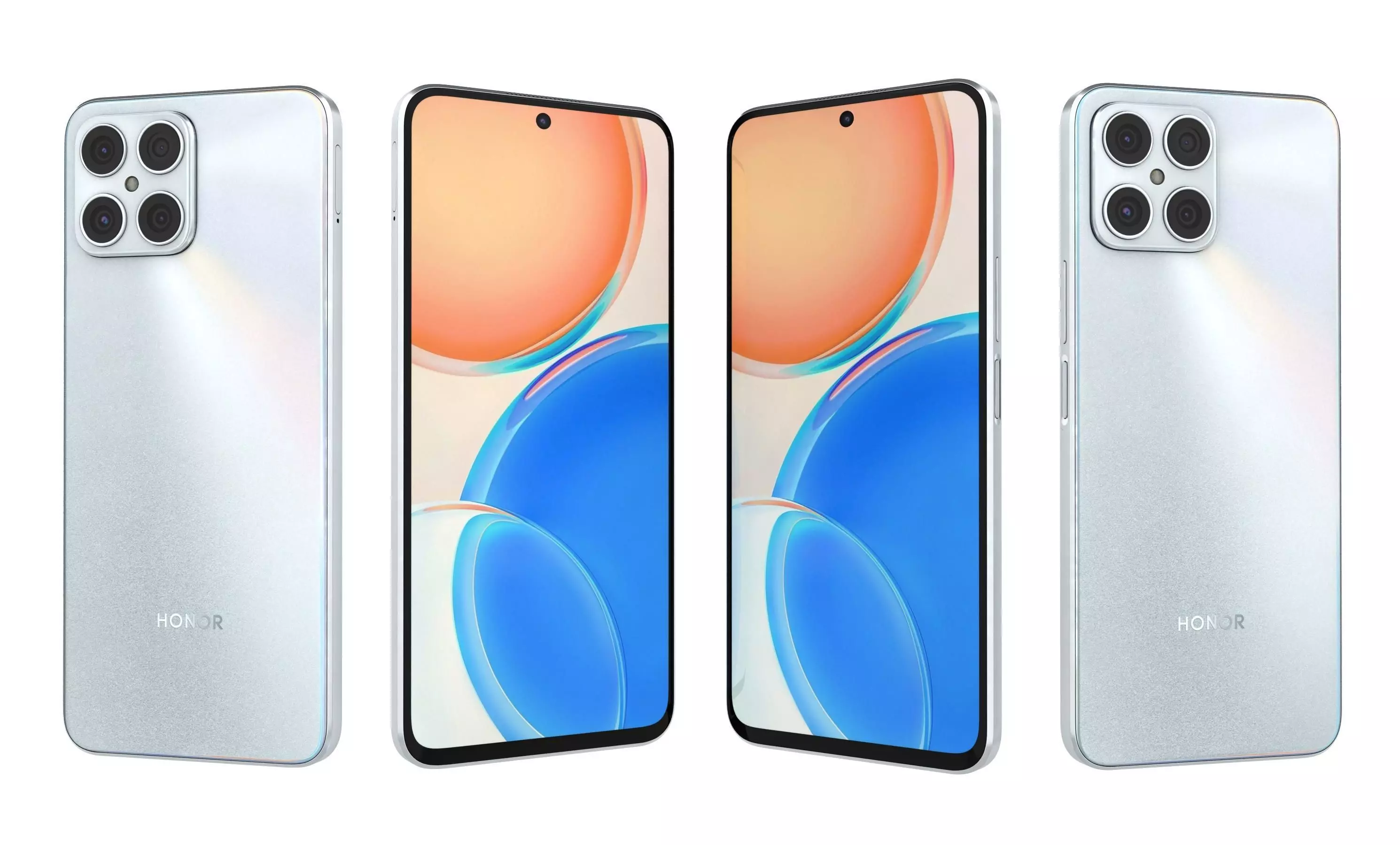 Honor X8 White High Poly 3D model_28