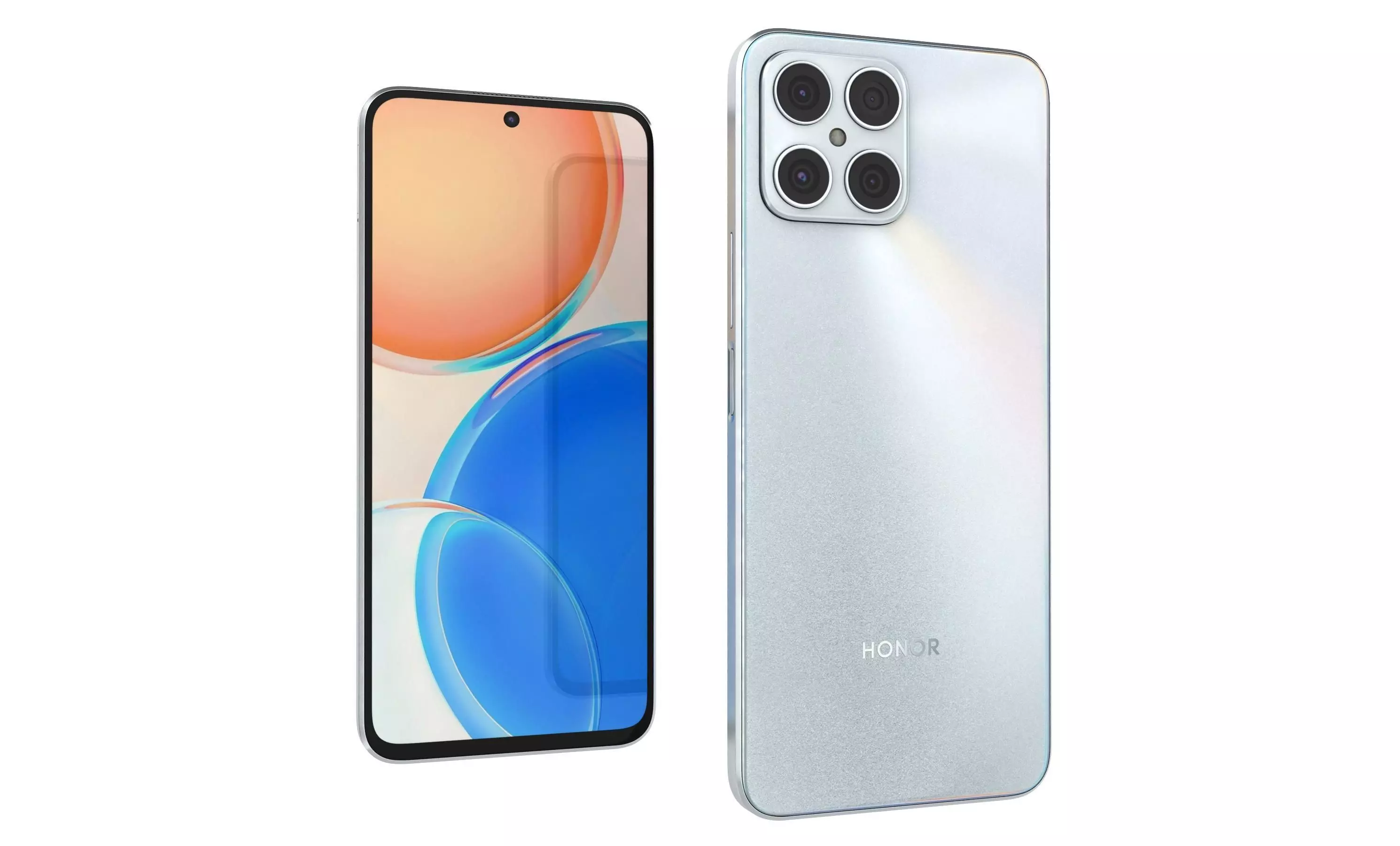 Honor X8 White High Poly 3D model_1