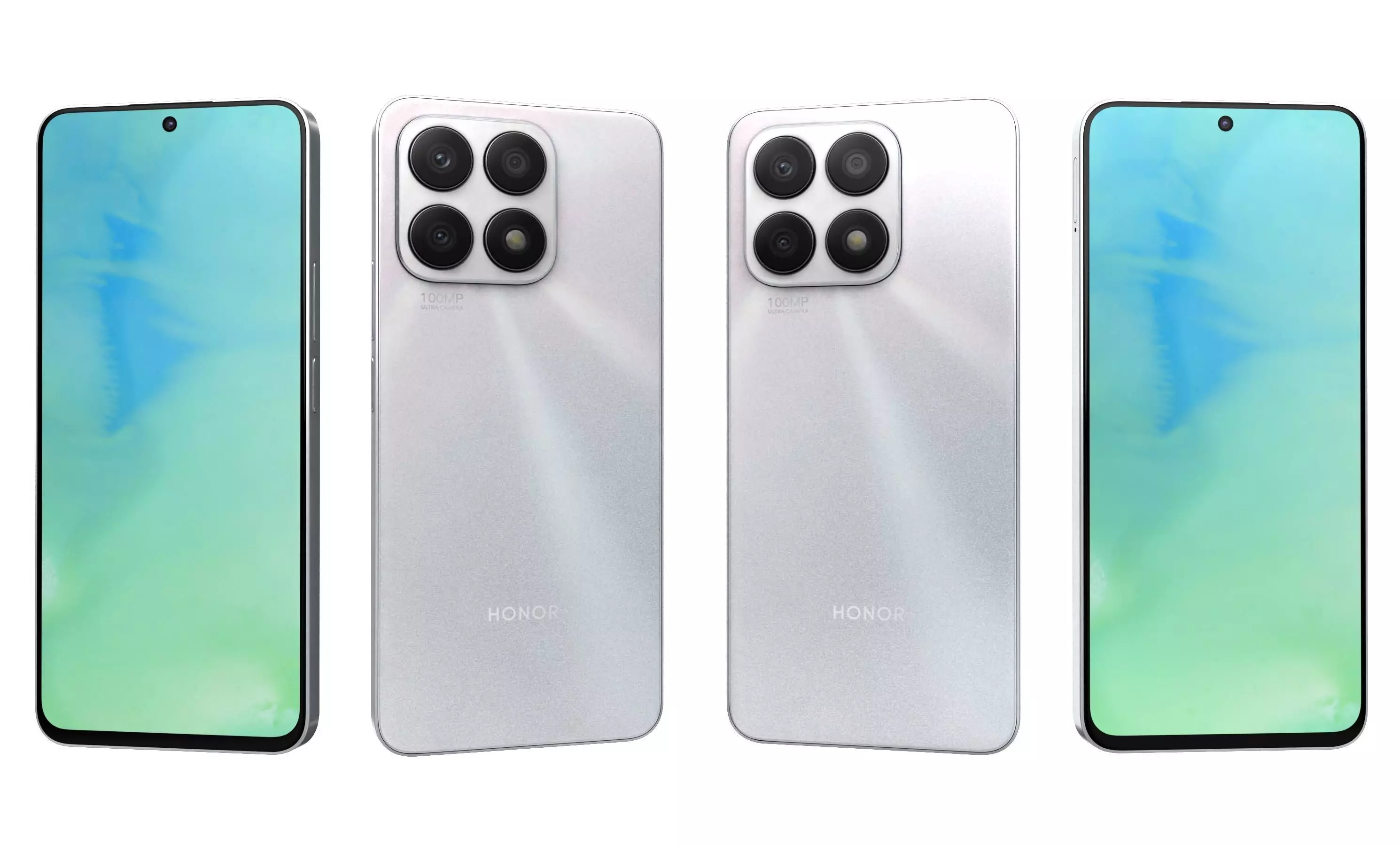 Honor X8a All Colors High Poly 3D model_18