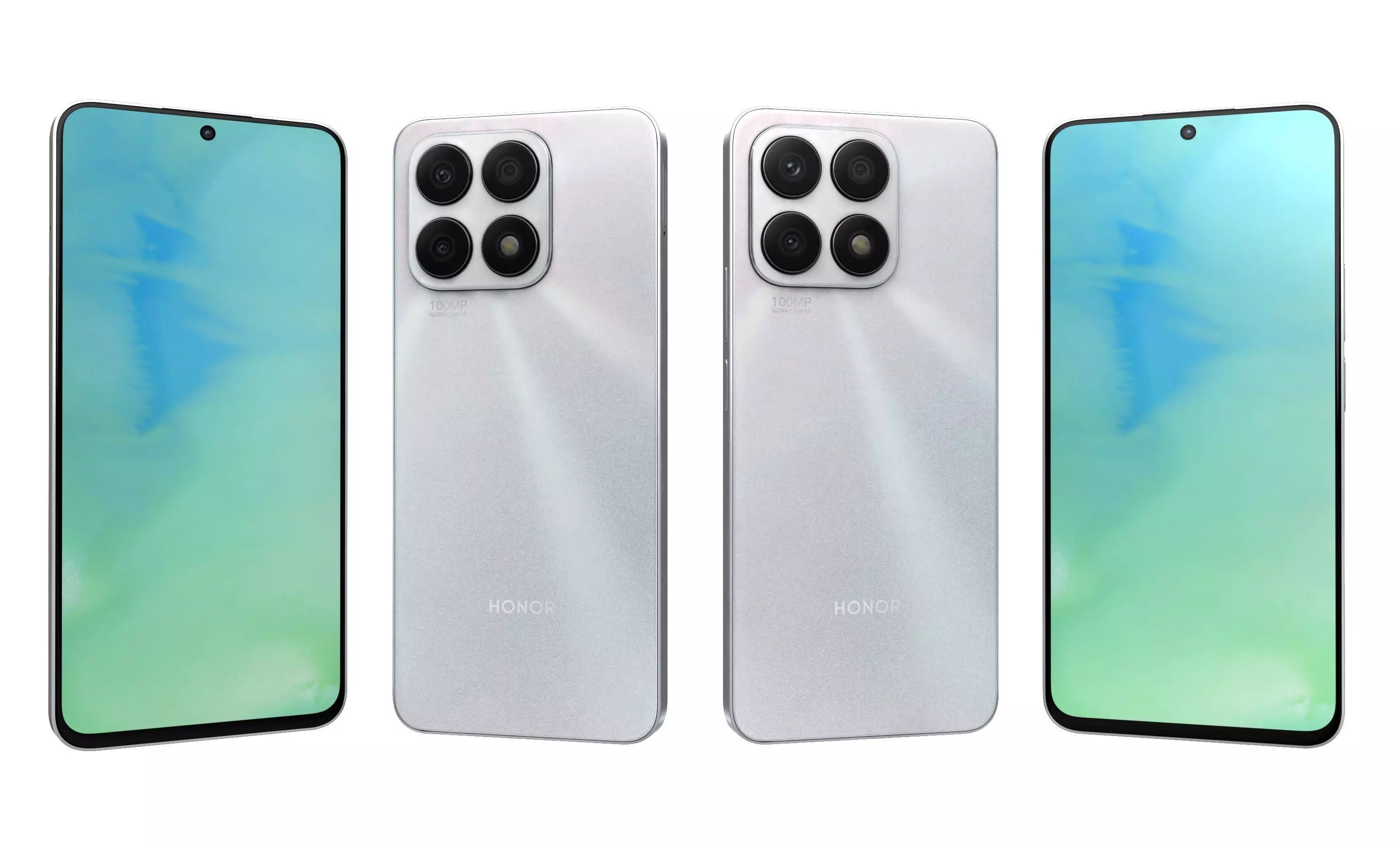 Honor X8a All Colors High Poly 3D model_16