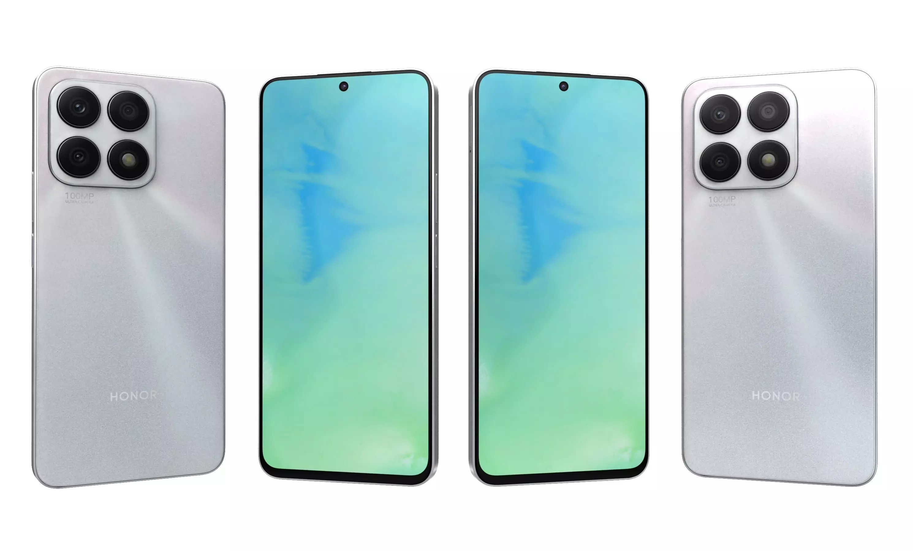 Honor X8a All Colors High Poly 3D model_14