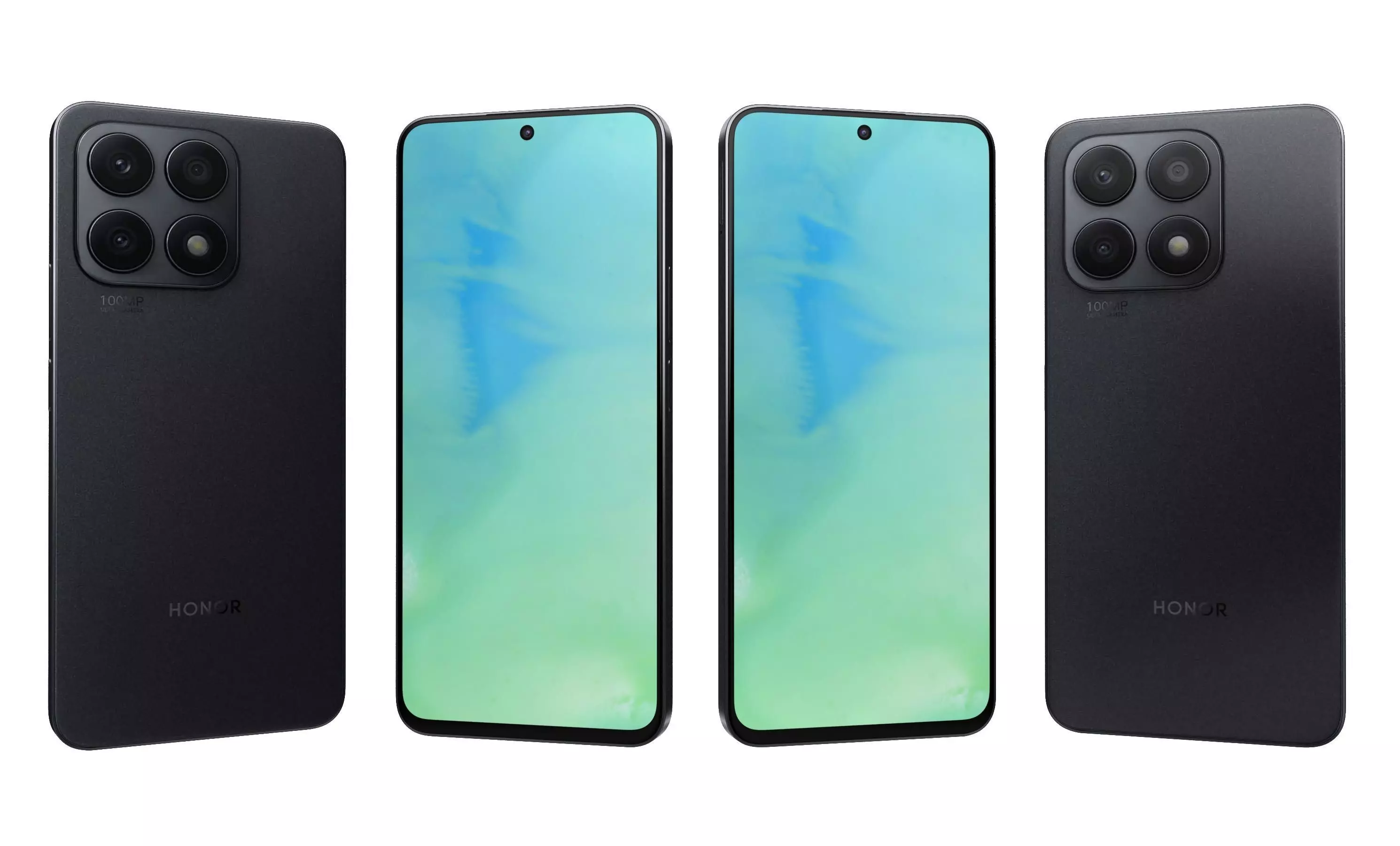 Honor X8a All Colors High Poly 3D model_1