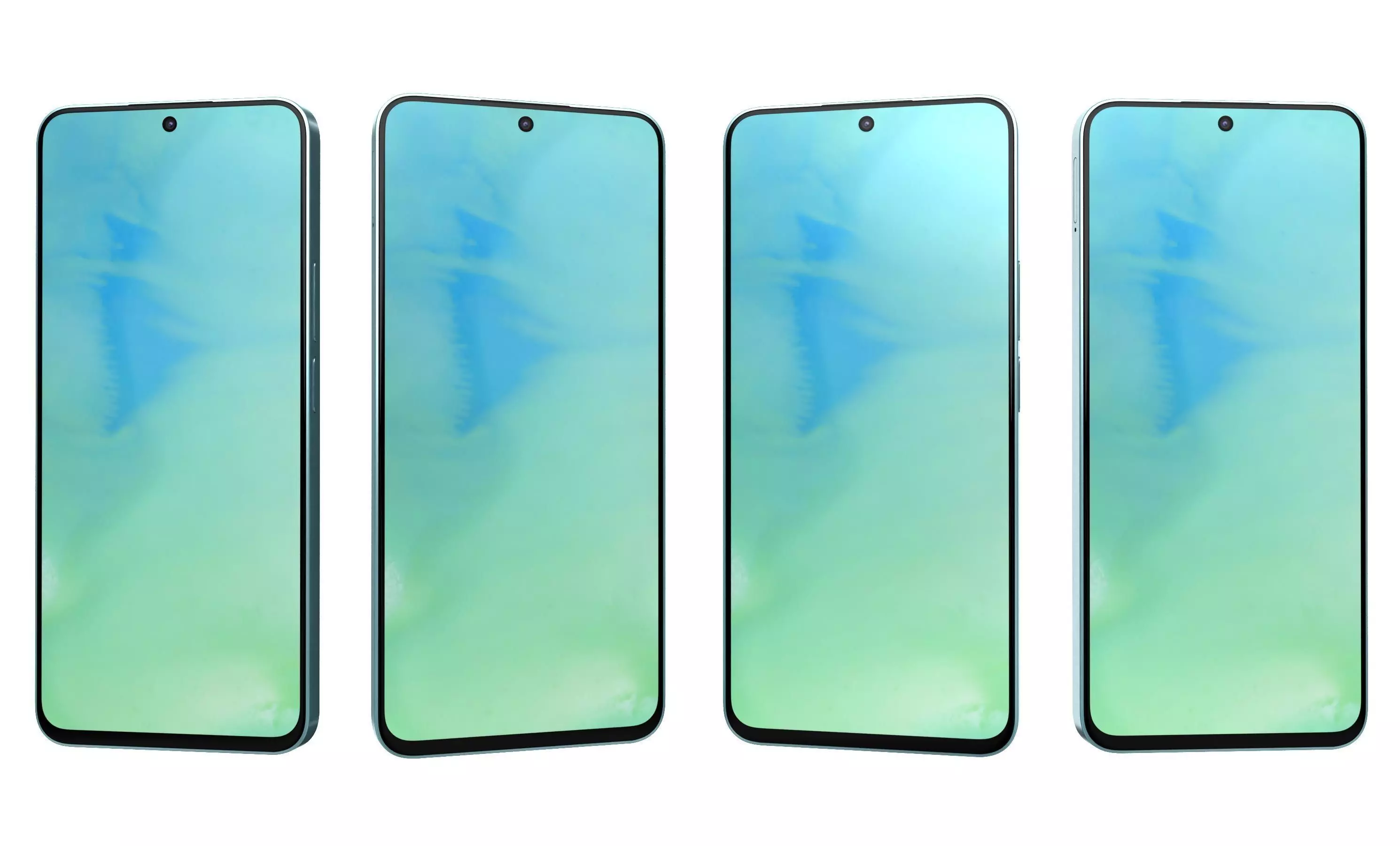 Honor X8a Blue High Poly 3D model_28