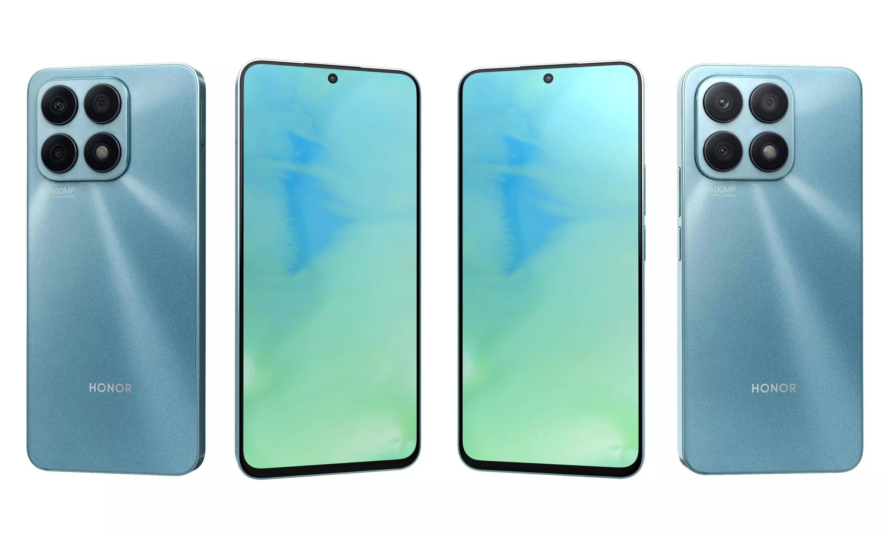 Honor X8a Blue High Poly 3D model_29