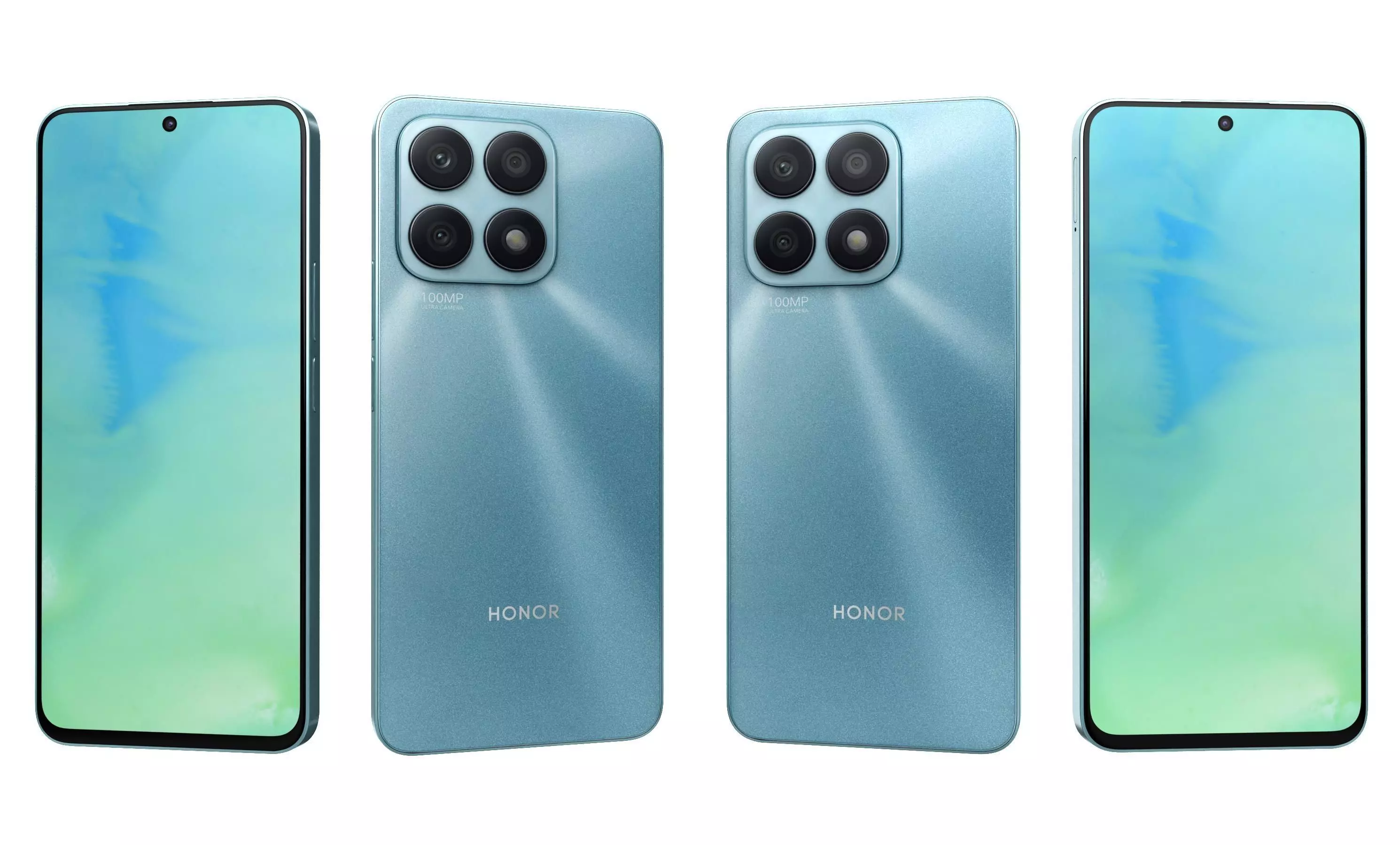 Honor X8a Blue High Poly 3D model_26