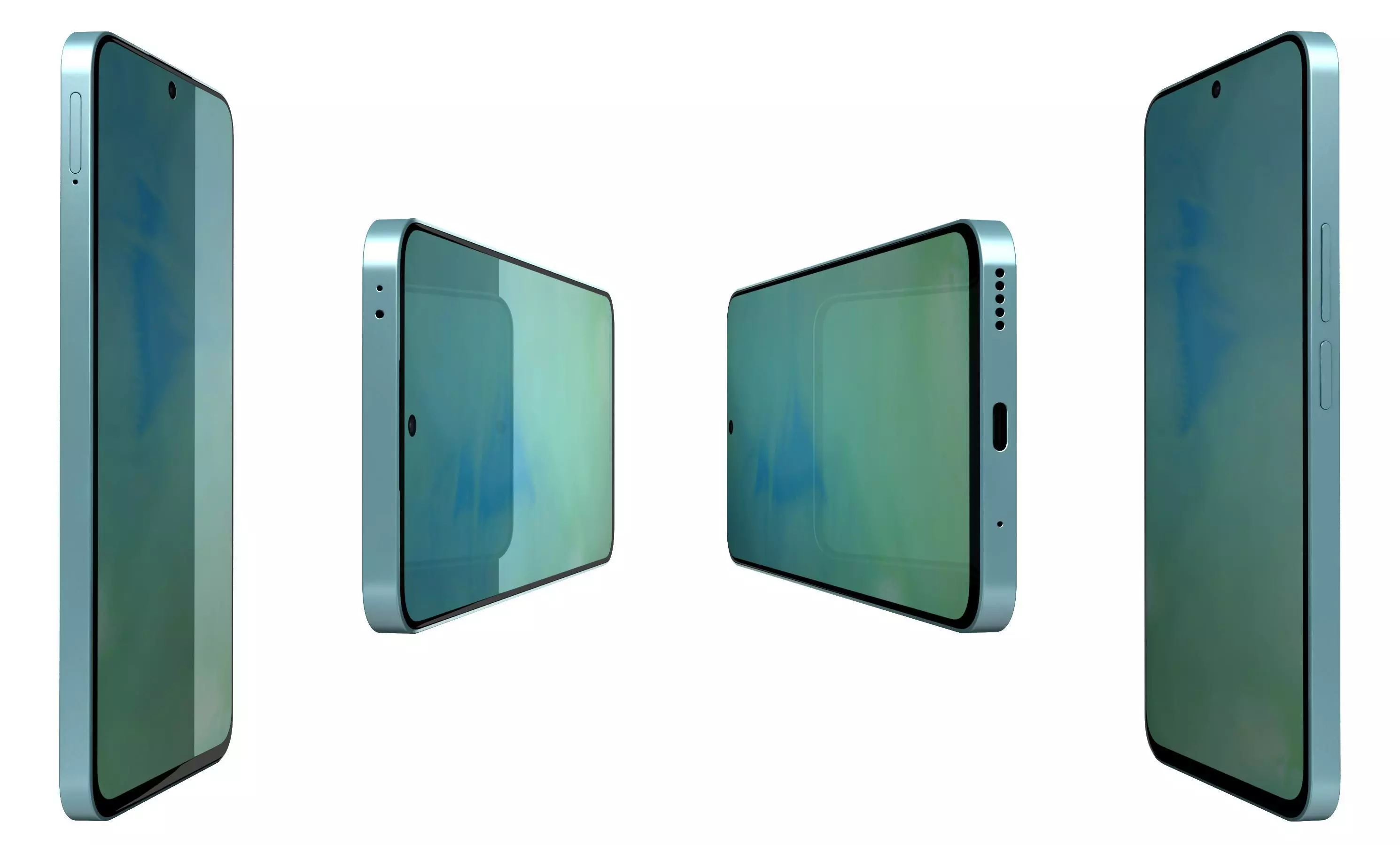 Honor X8a Blue High Poly 3D model_2