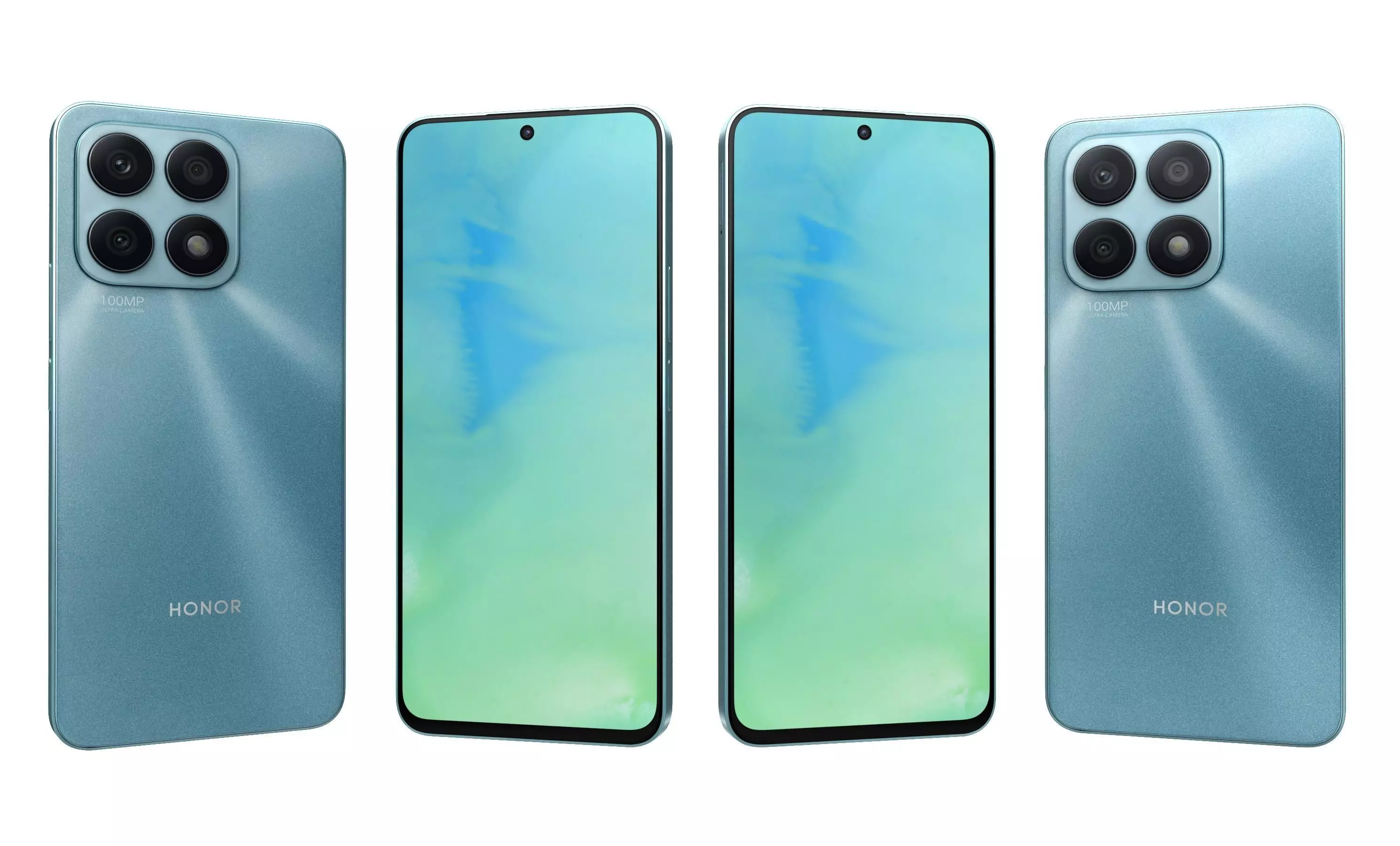 Honor X8a Blue High Poly 3D model_0