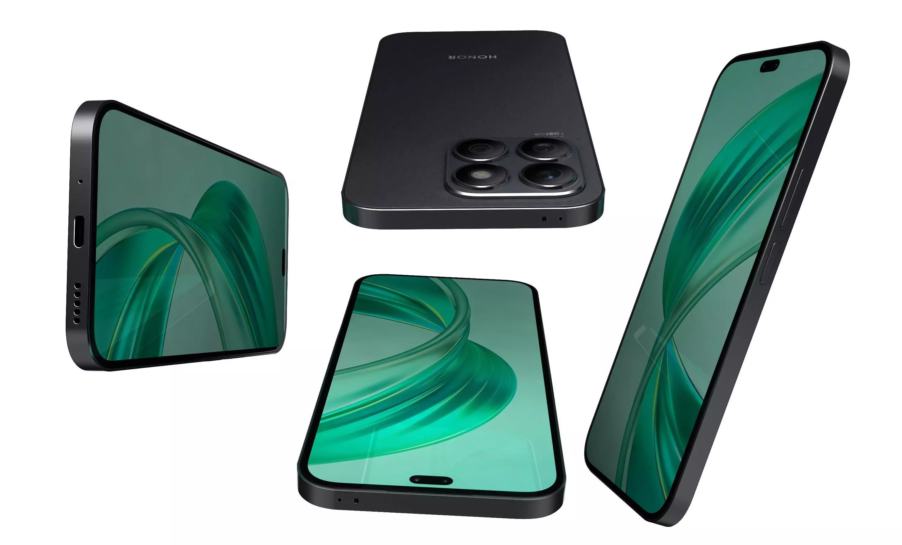 HONOR X8b Black High Poly 3D model_17