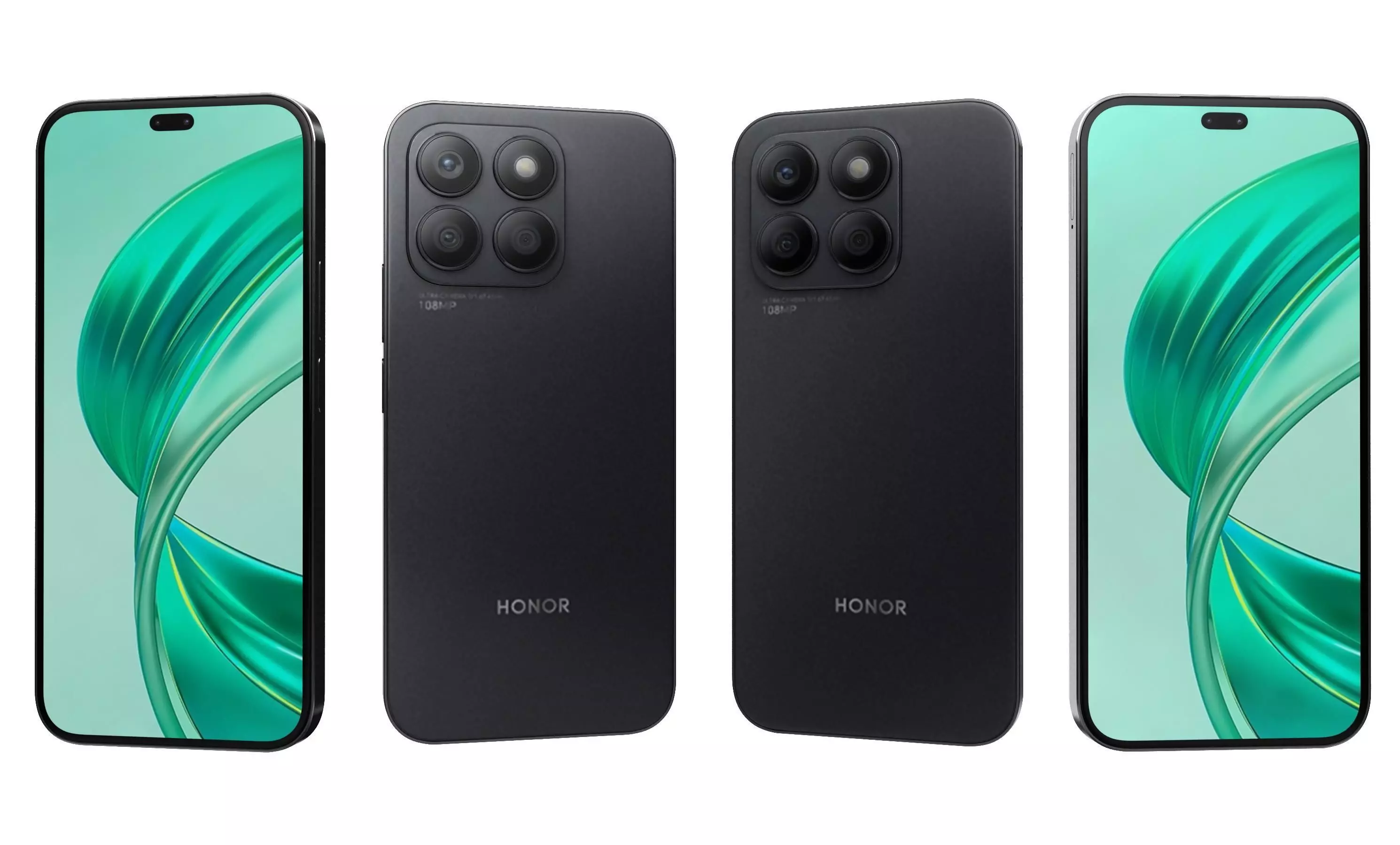 HONOR X8b Black High Poly 3D model_8