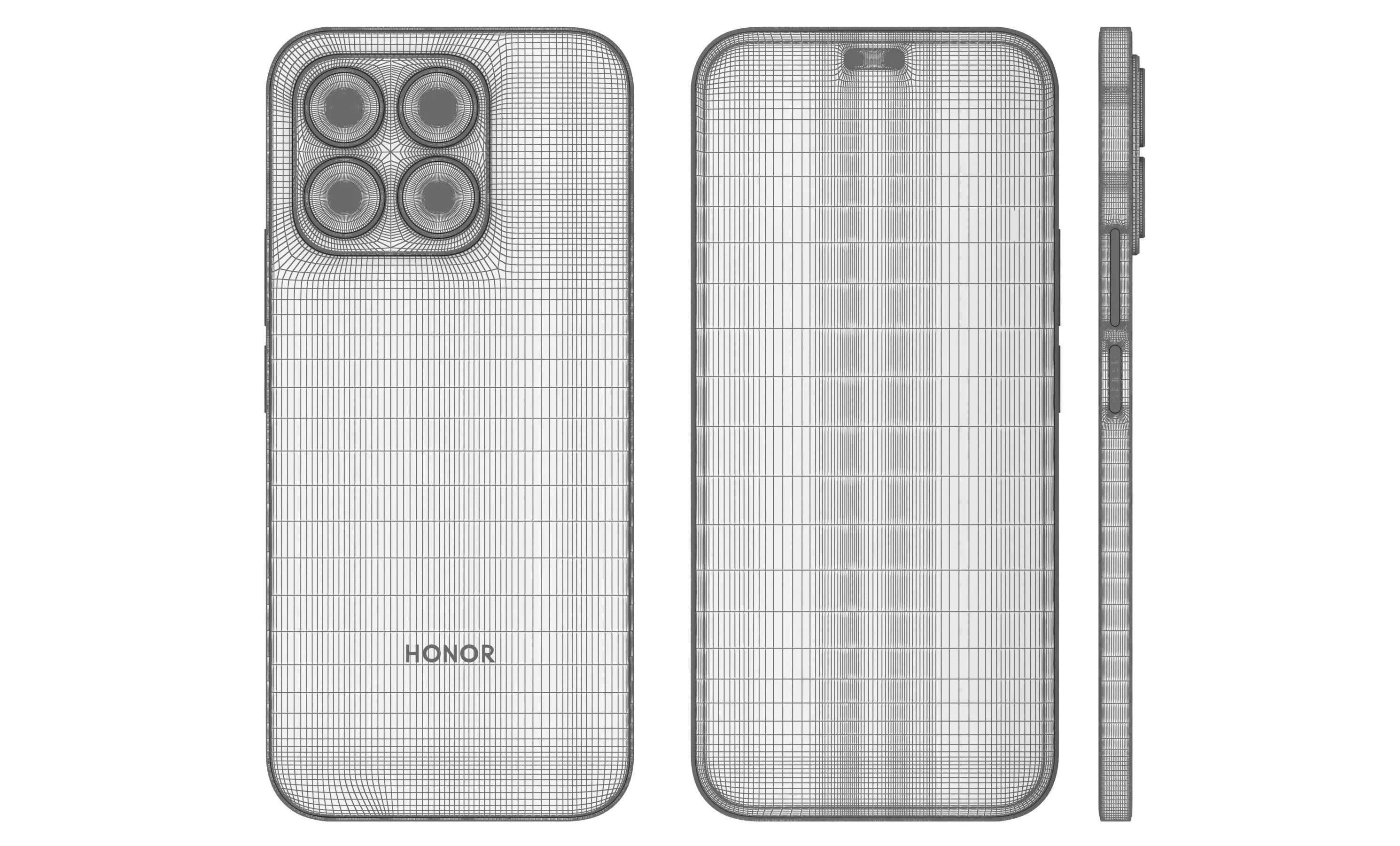 HONOR X8b Black High Poly 3D model_20