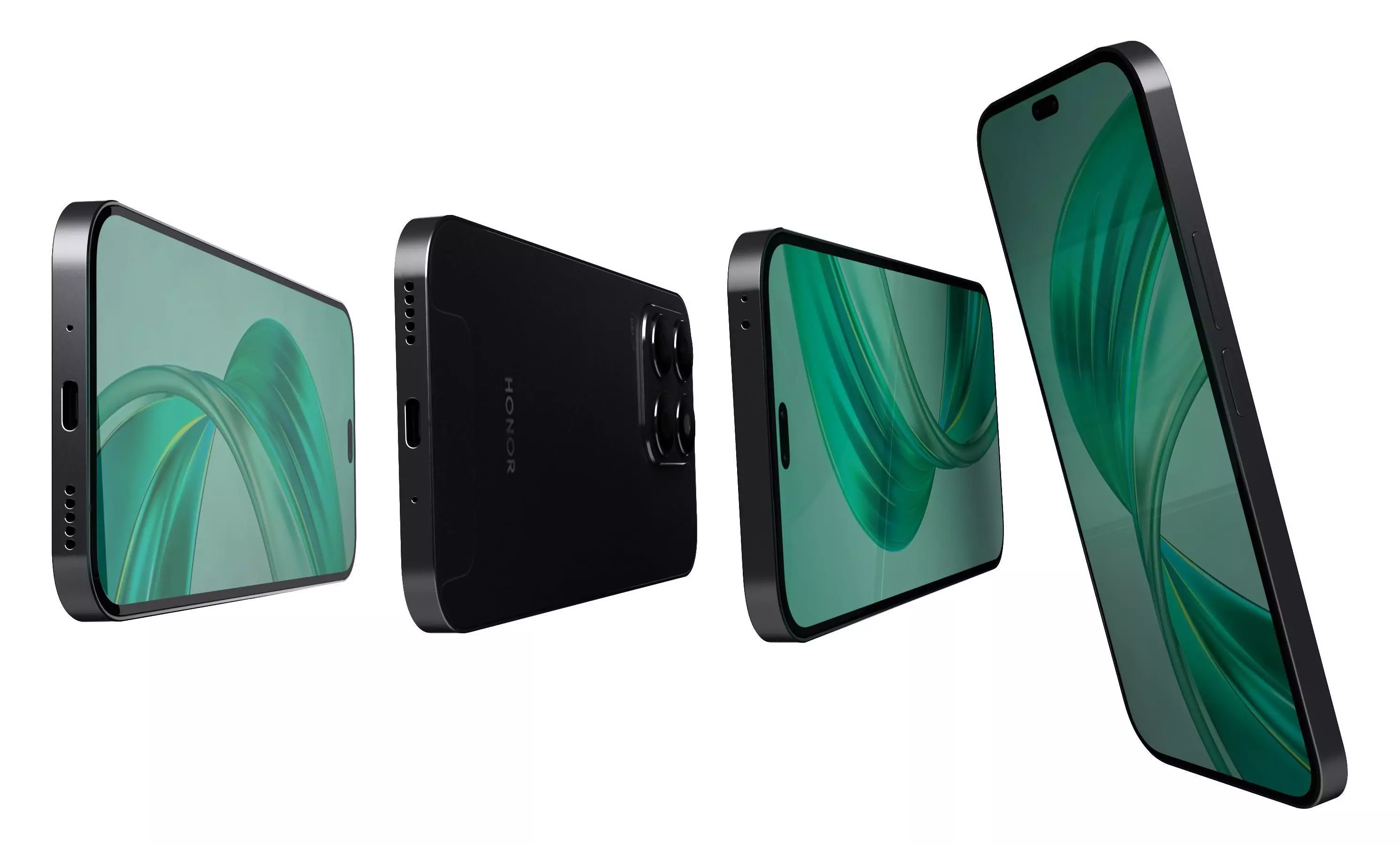 HONOR X8b Black High Poly 3D model_10