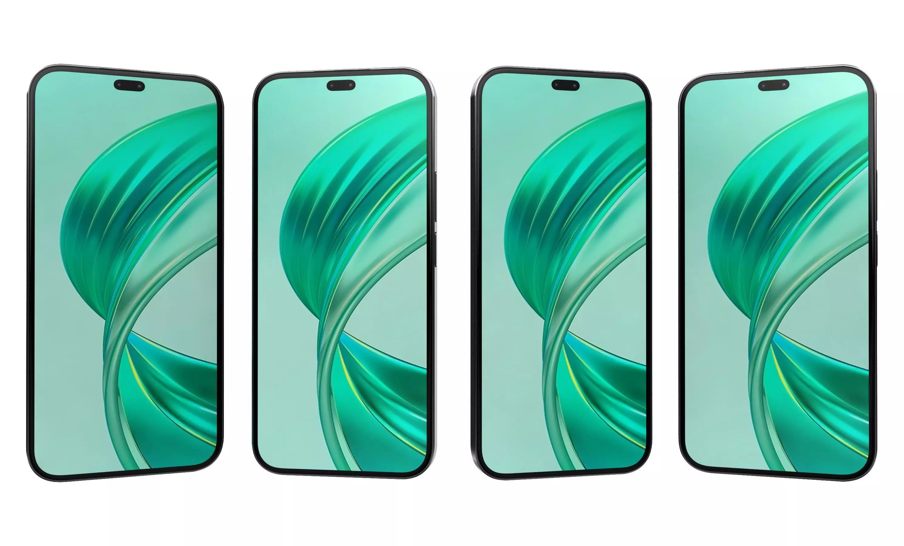 HONOR X8b Black High Poly 3D model_4