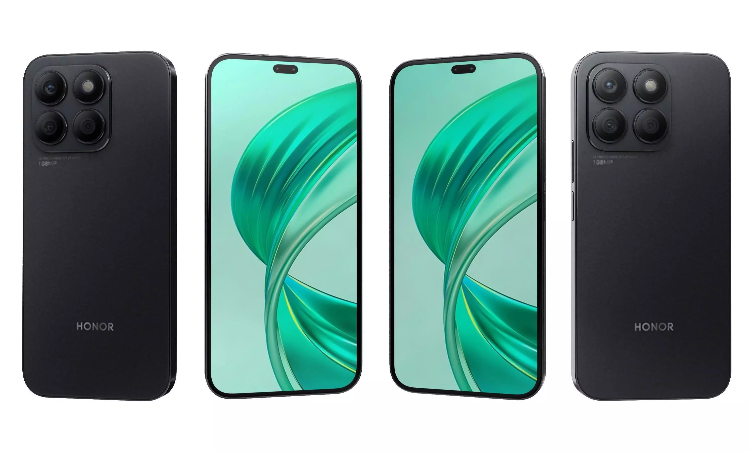 HONOR X8b Black High Poly 3D model_3