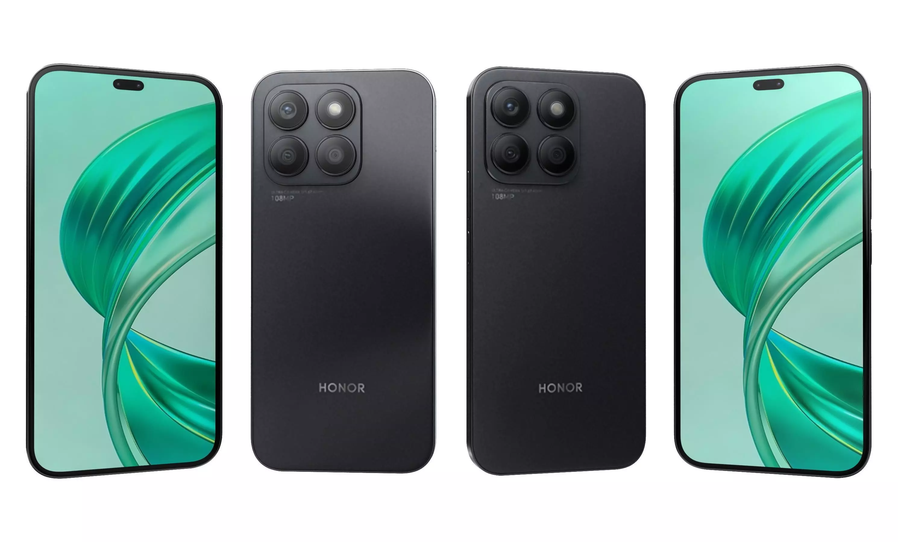 HONOR X8b Black High Poly 3D model_5