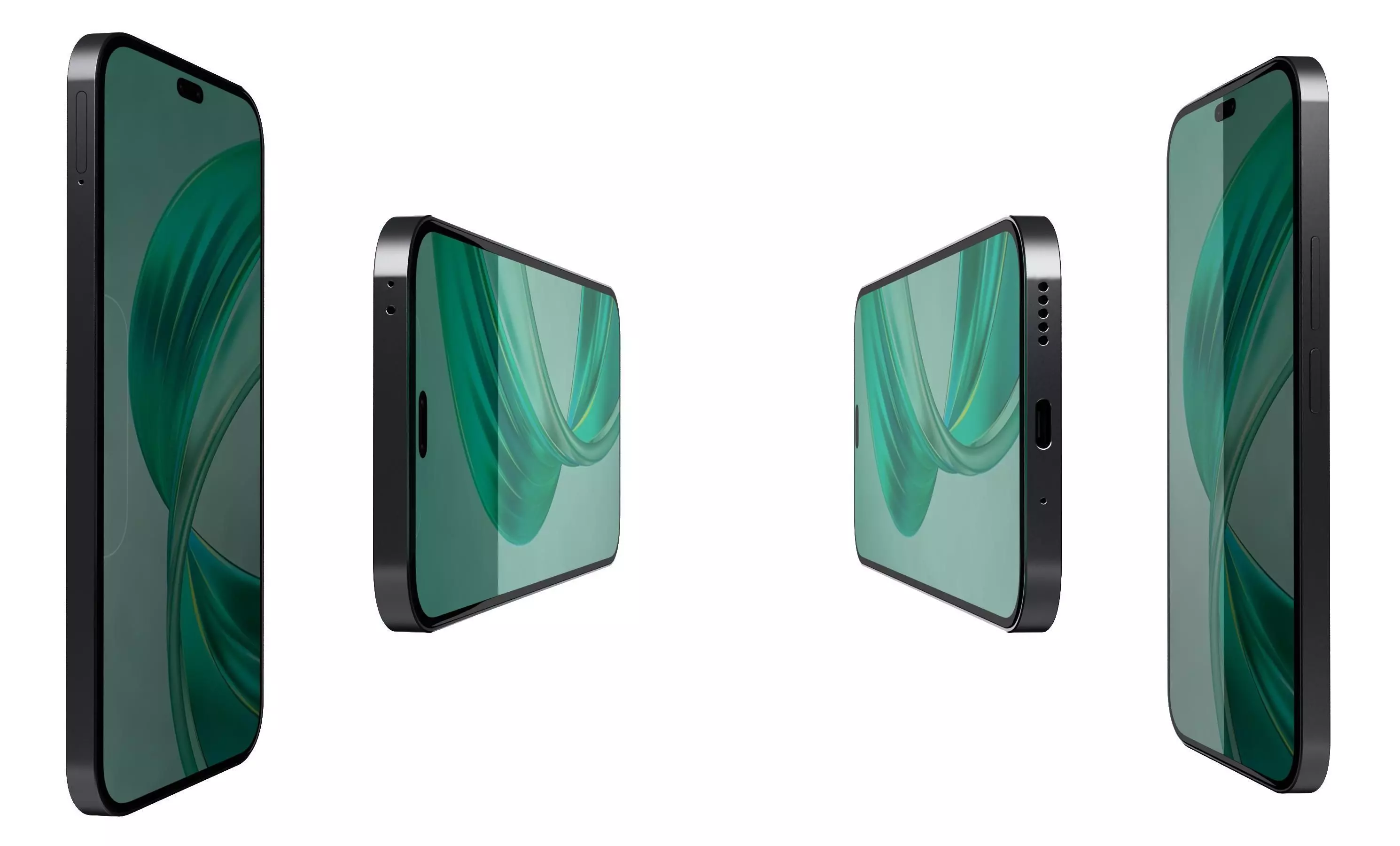 HONOR X8b Black High Poly 3D model_16