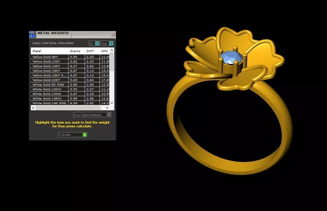 Flower Ring 3D print model_6