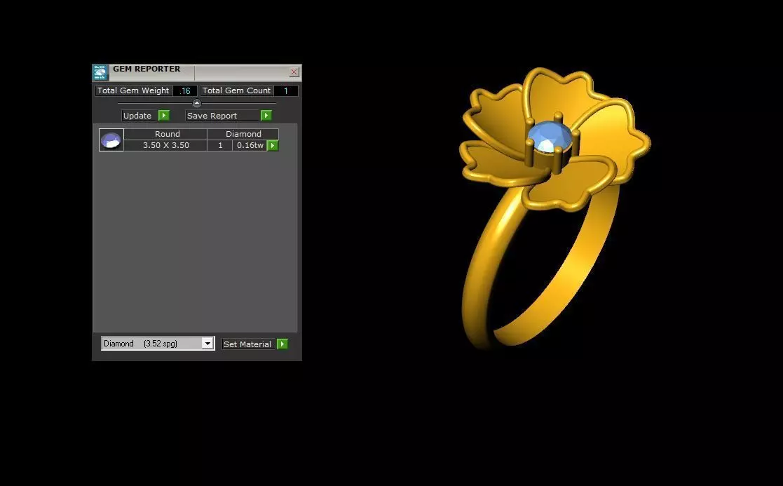 Flower Ring 3D print model_7