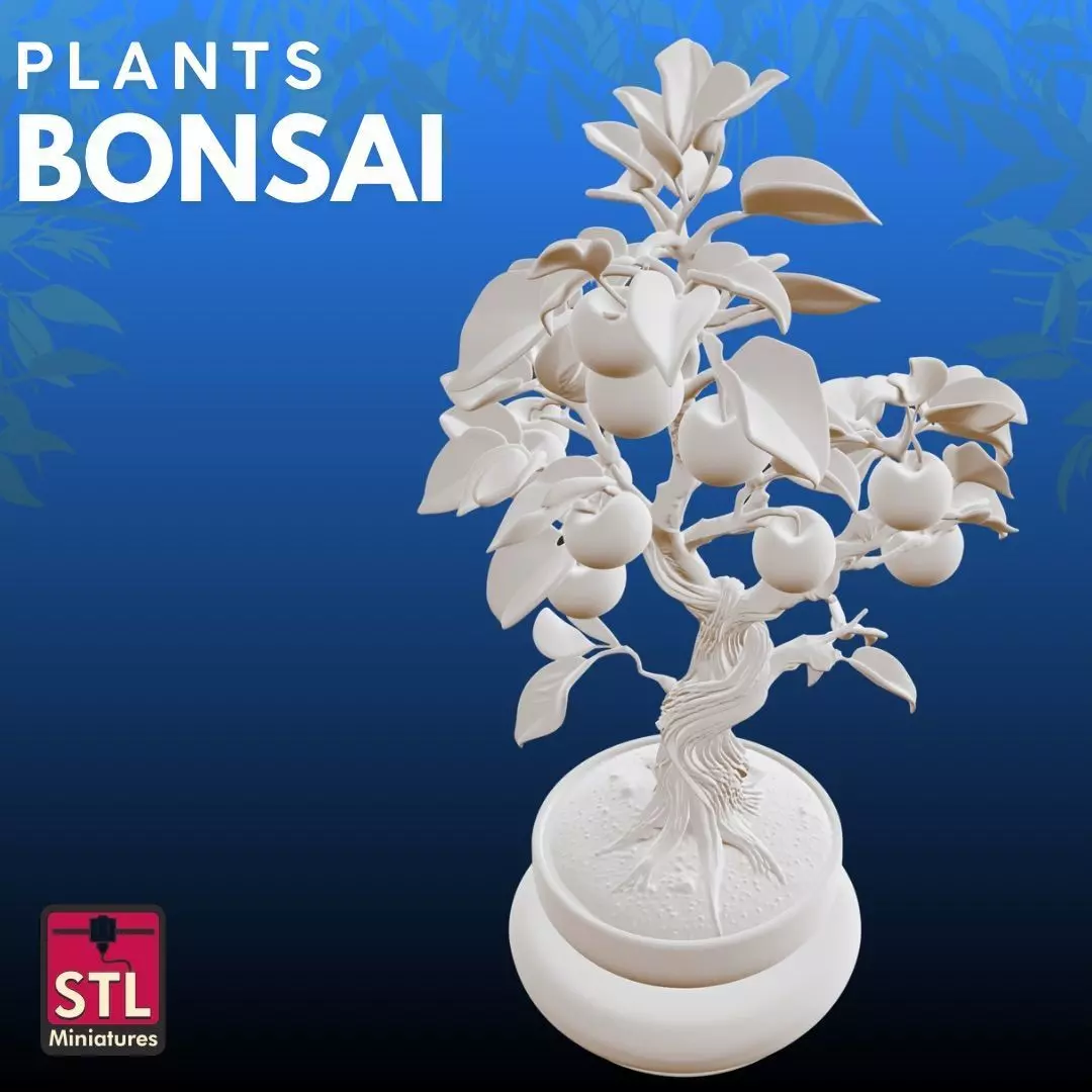 Bonsai fruit STL Artistic Nature 3D Model 3D print model_4