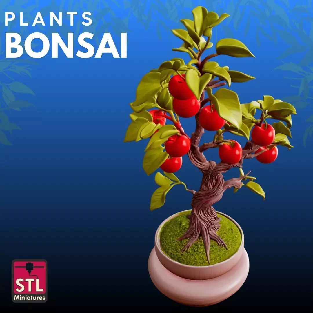 Bonsai fruit STL Artistic Nature 3D Model 3D print model_1