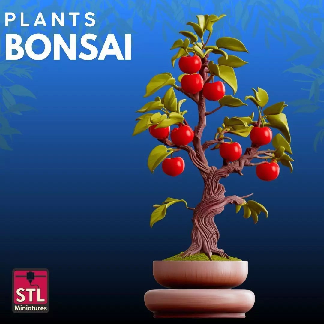 Bonsai fruit STL Artistic Nature 3D Model 3D print model_0