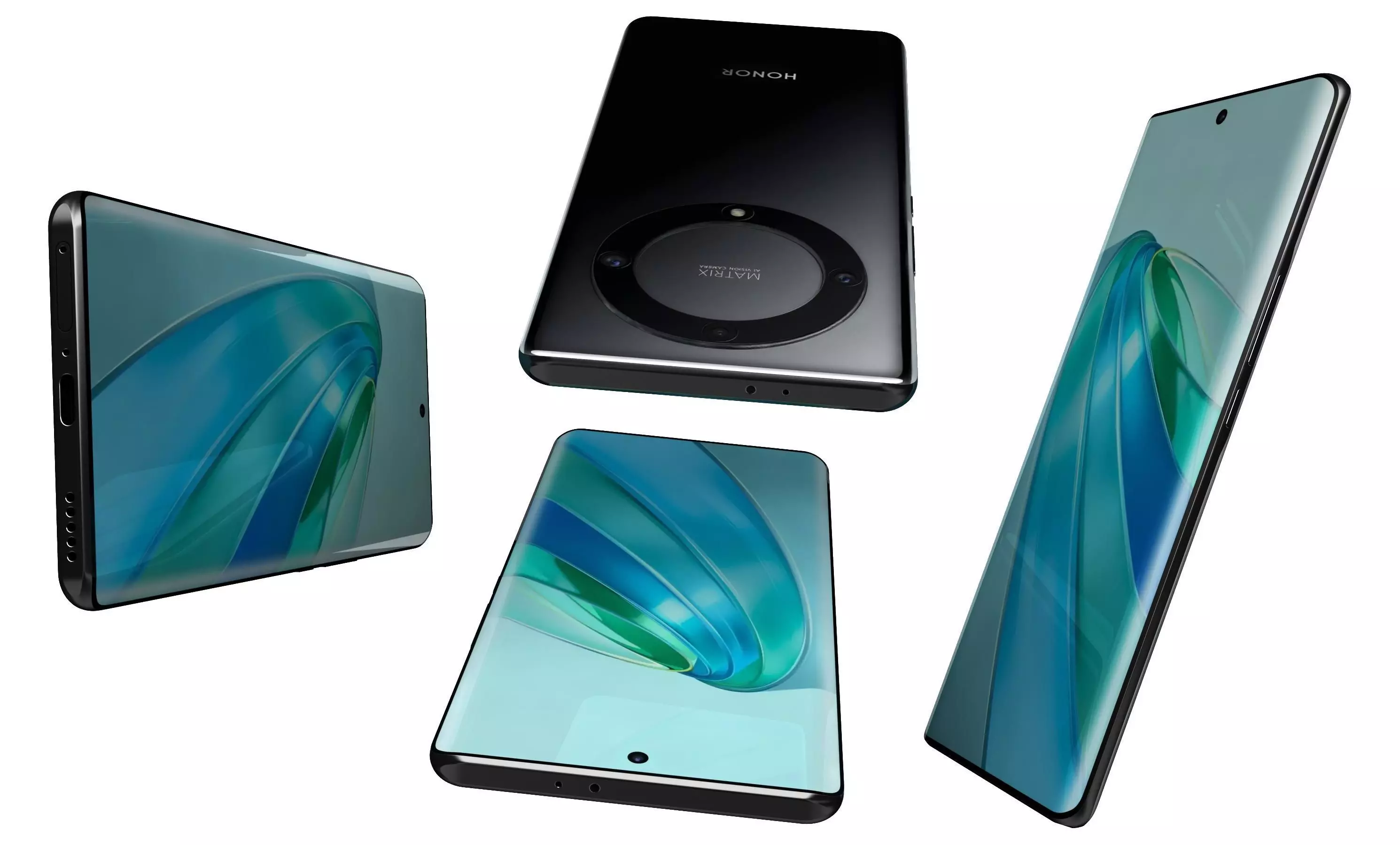 Honor X9a Black High Poly 3D model_7