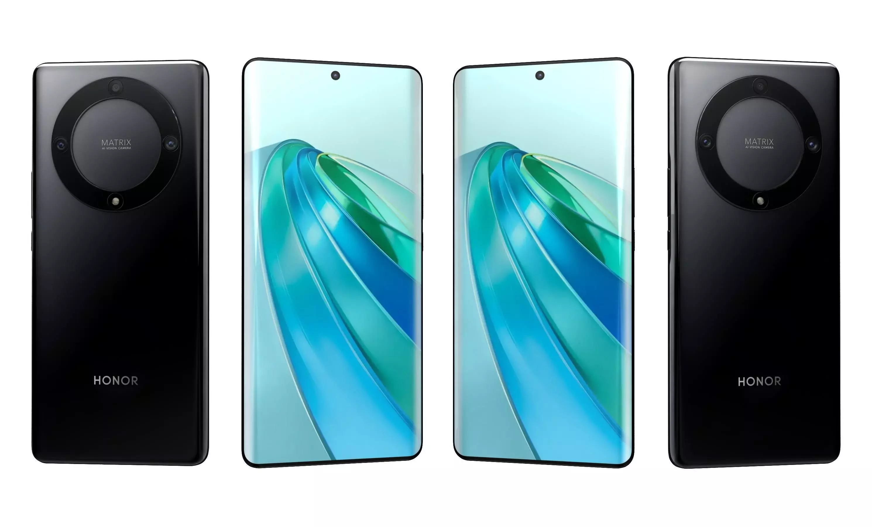 Honor X9a Black High Poly 3D model_27