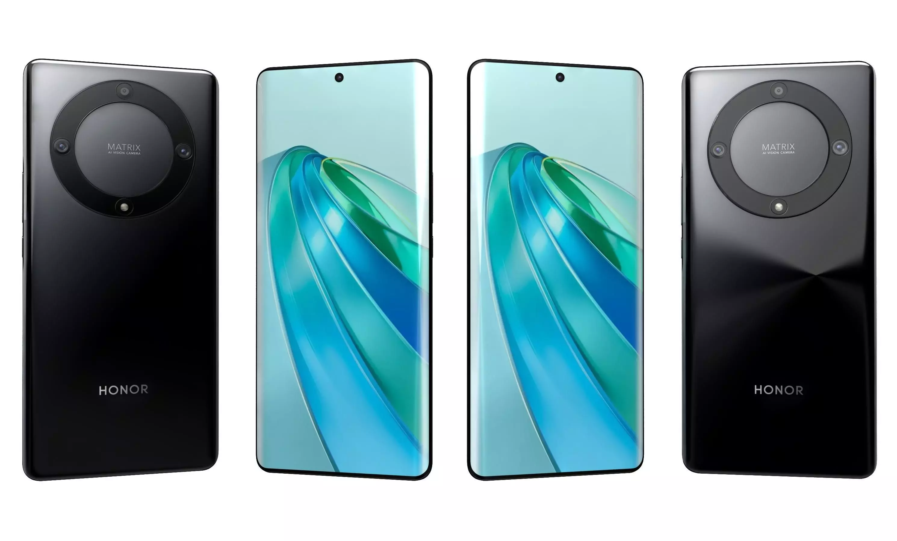 Honor X9a Black High Poly 3D model_0