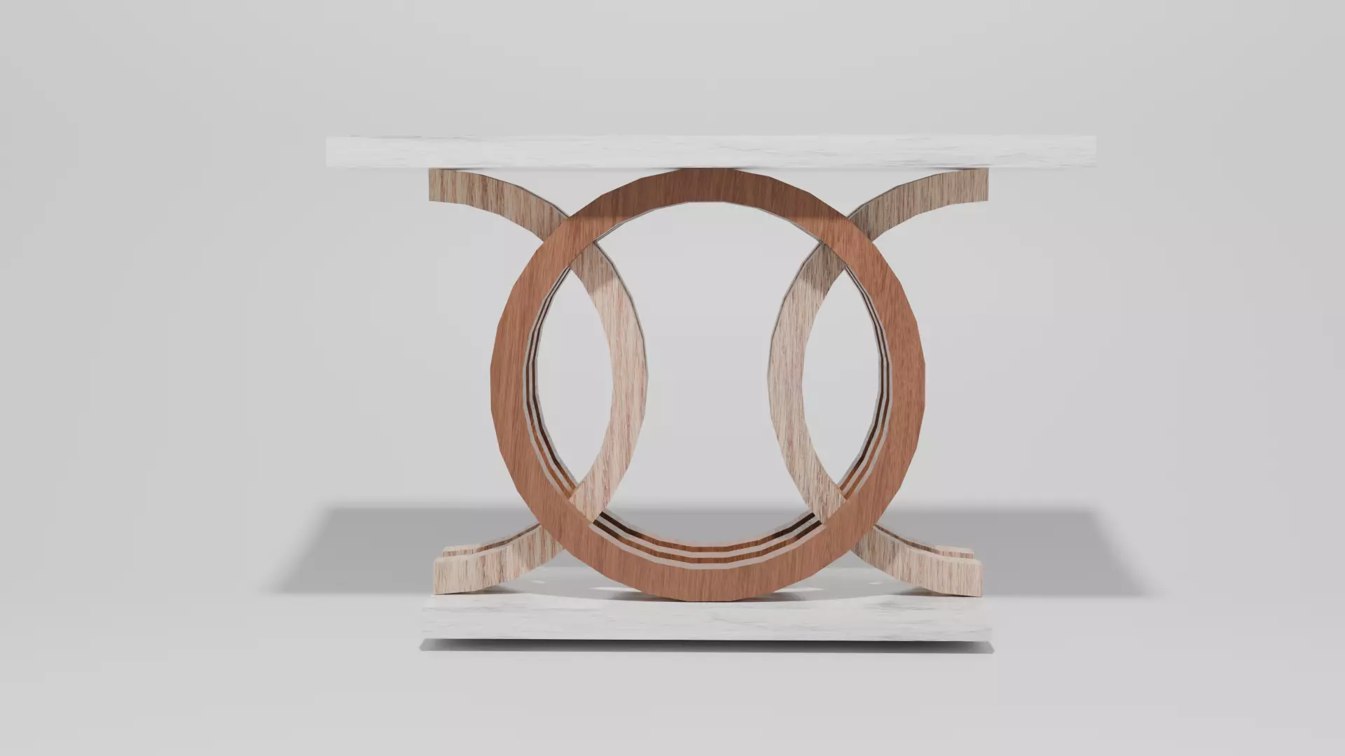 Modern Entryway Table with Circles Low-poly 3D model_2